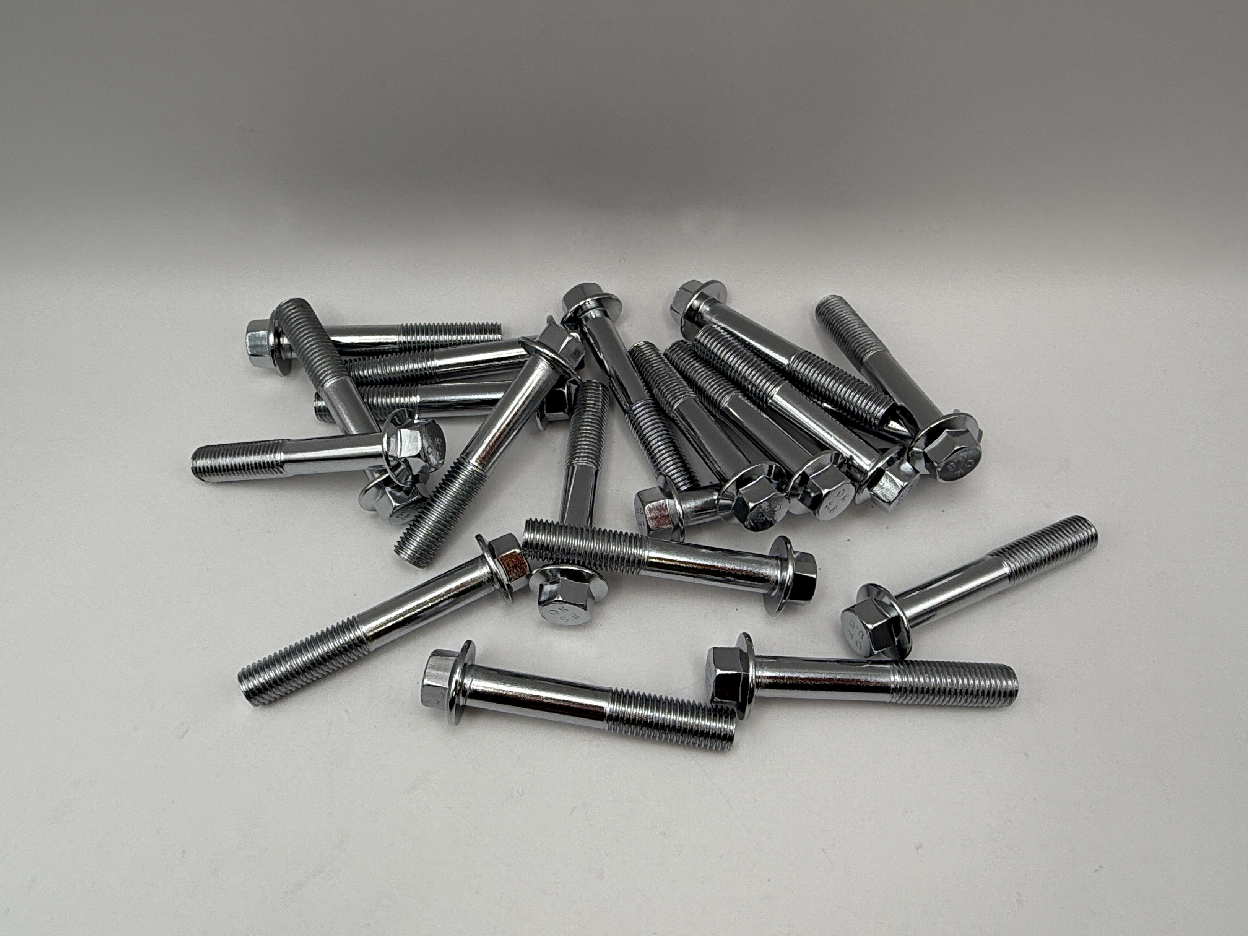 Hendler Bolts Flanged Chrome Hexagon M10 x 60mm x 1.25mm Pitch (12mm Head)