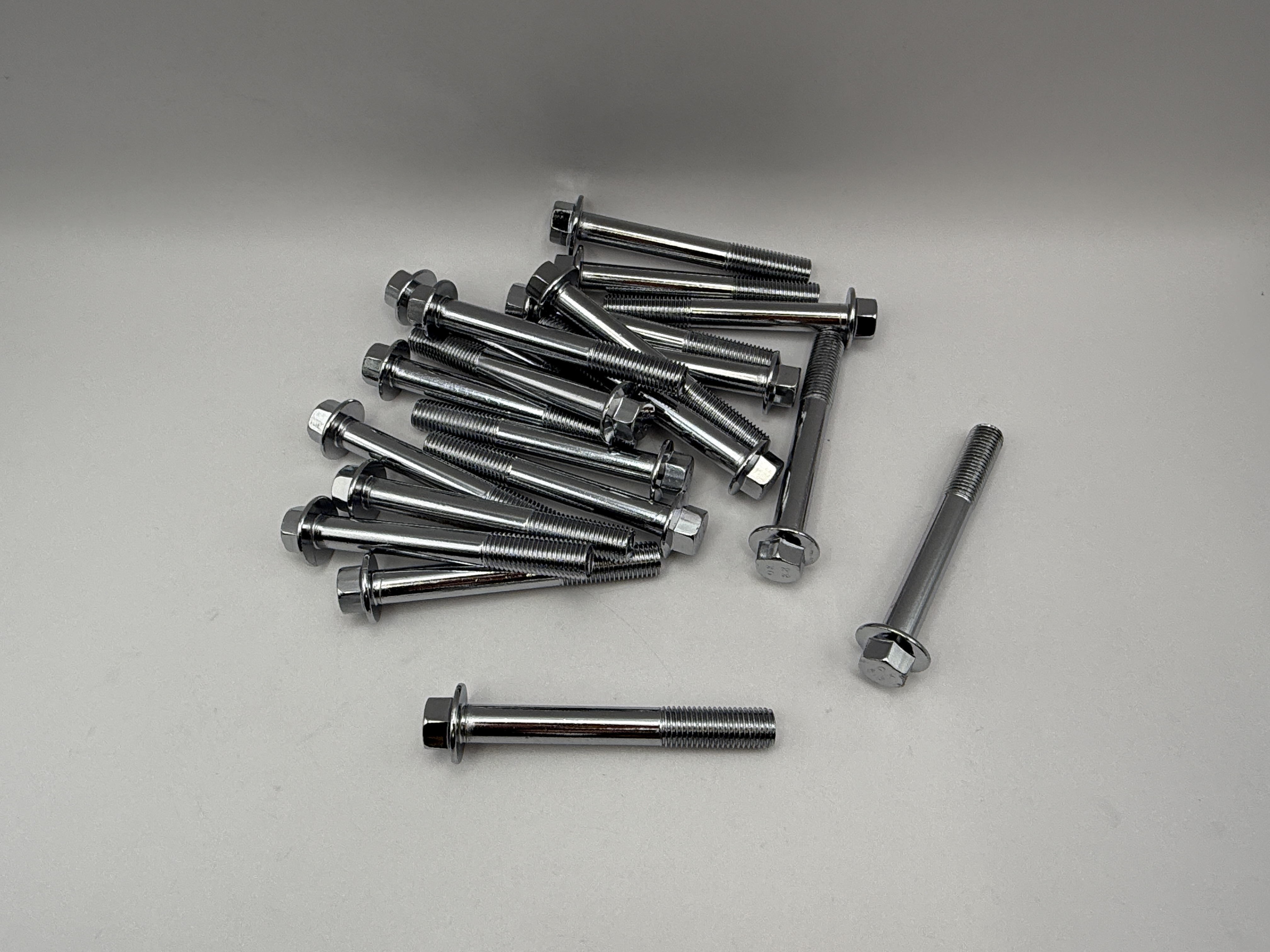 Hendler Bolts Flanged Chrome Hexagon M10 x 75mm x 1.25mm Pitch (12mm Head)