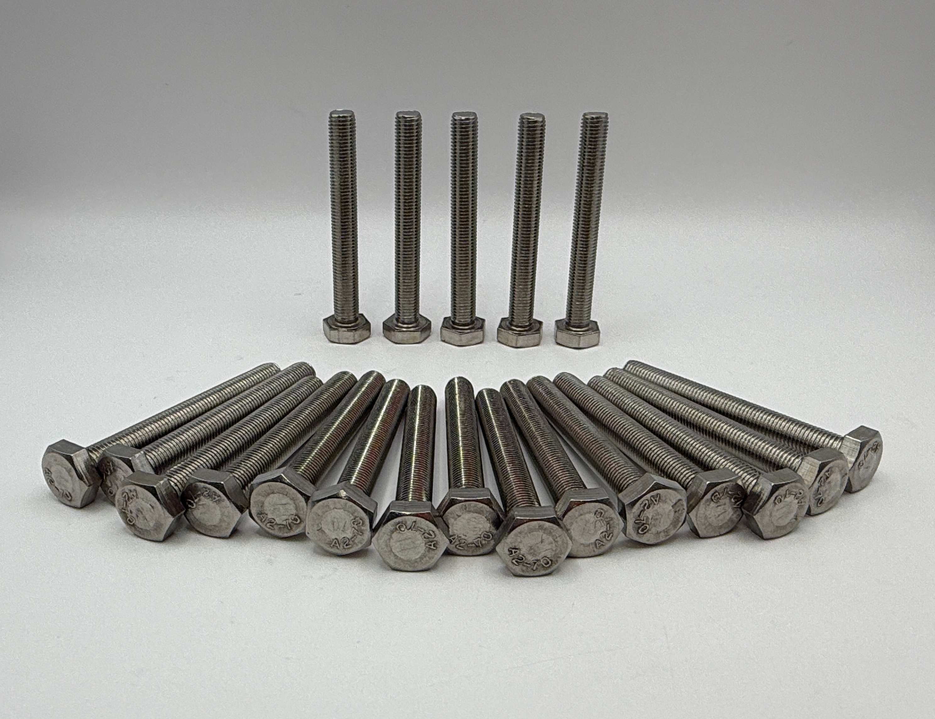 Hendler Bolts Hexagon Stainless Steel M10 x 80mm x 1.25mm Pitch
