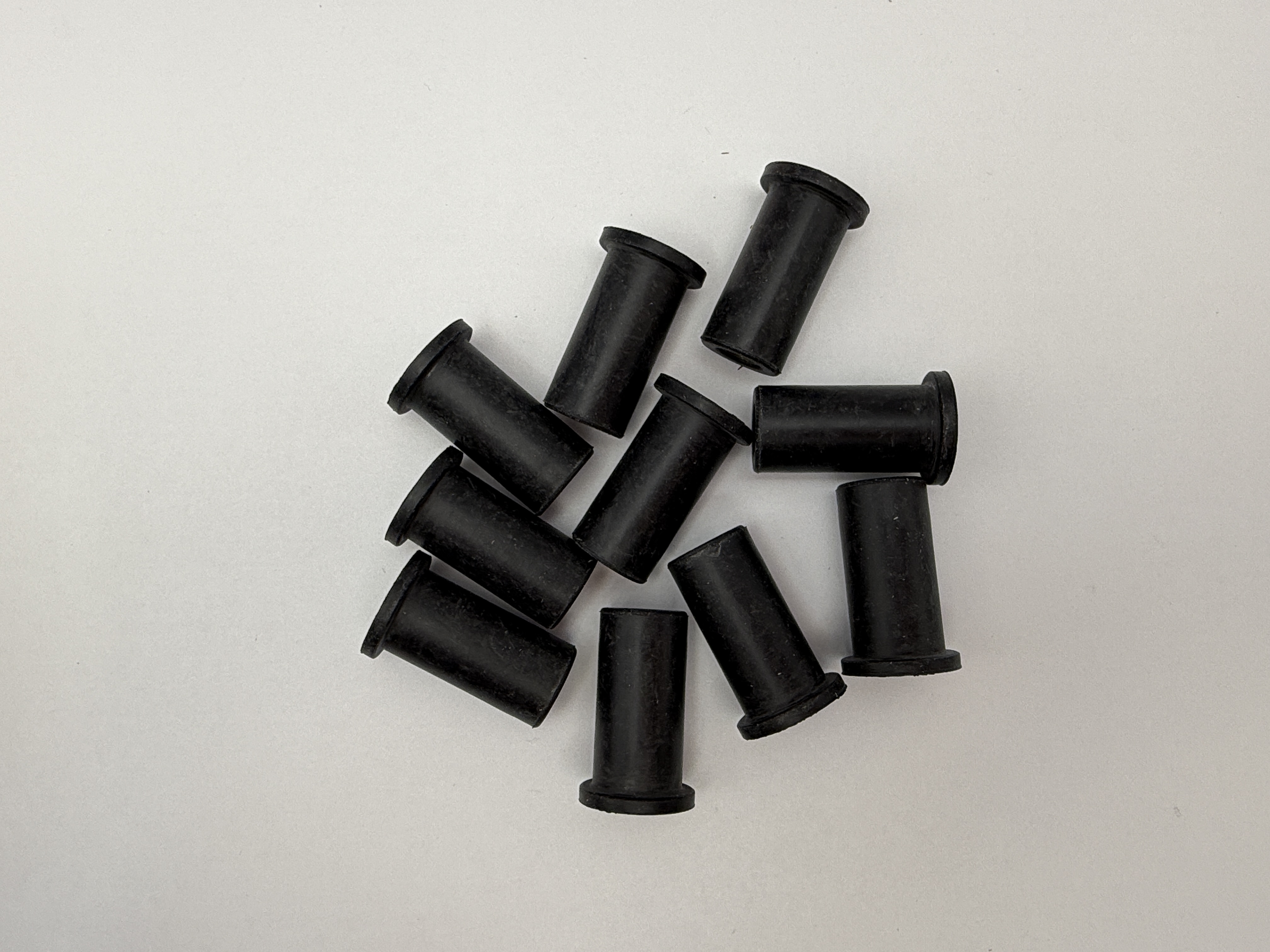 Wurth Rubber Fairing Bushes for M6 Screw, 12.7mm OD x 26.7mm Long Rubber Wellnut Screen Nut Black