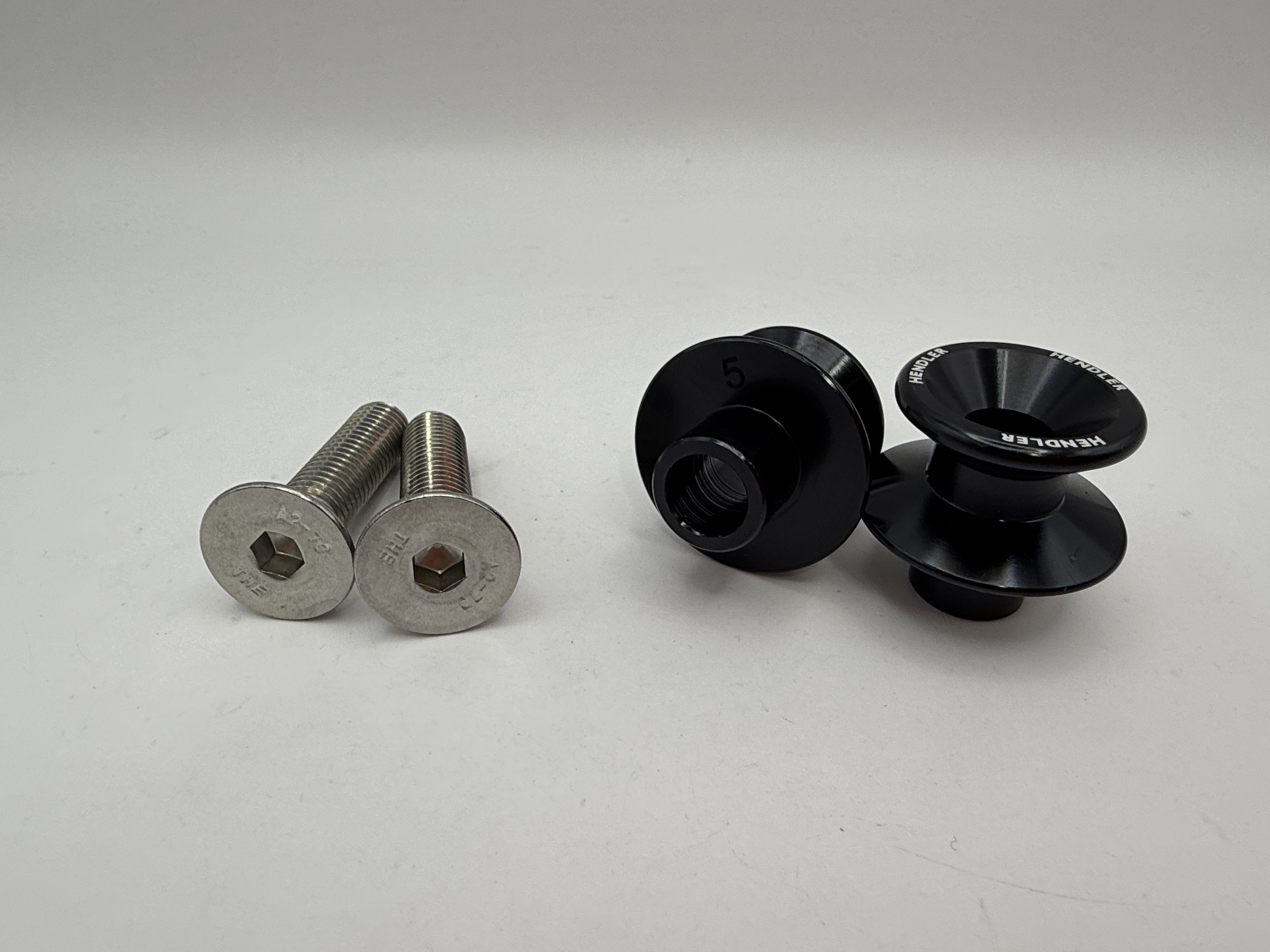 Hendler Paddock Stand Bobbins Short Black M10 Bolt