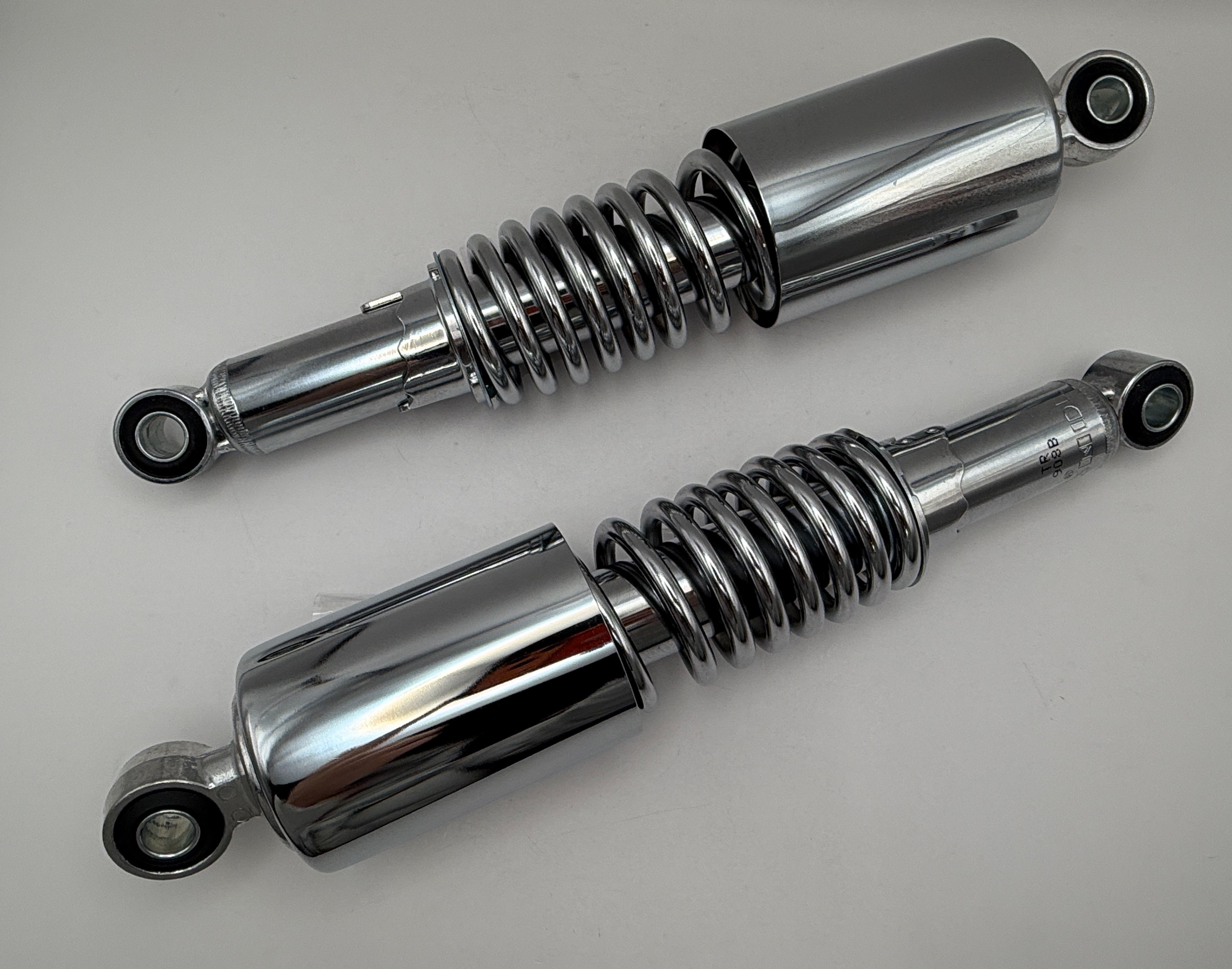 Hendler Shocks 305mm Pin+Pin Suzuki EN125, GN125 (All Chrome)