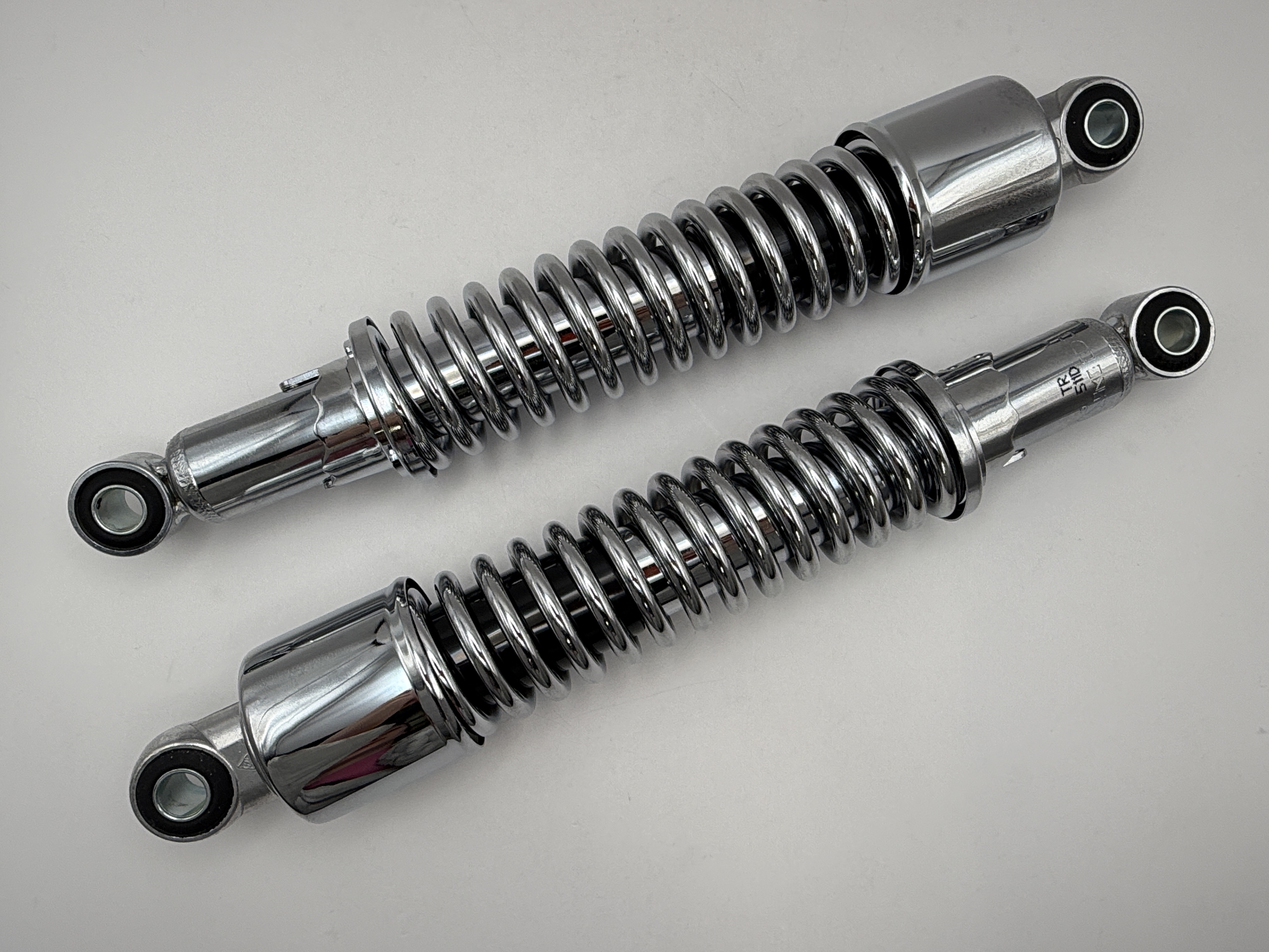 Hendler Shocks 320mm Pin+Pin up to 175cc (All Chrome) Type 8