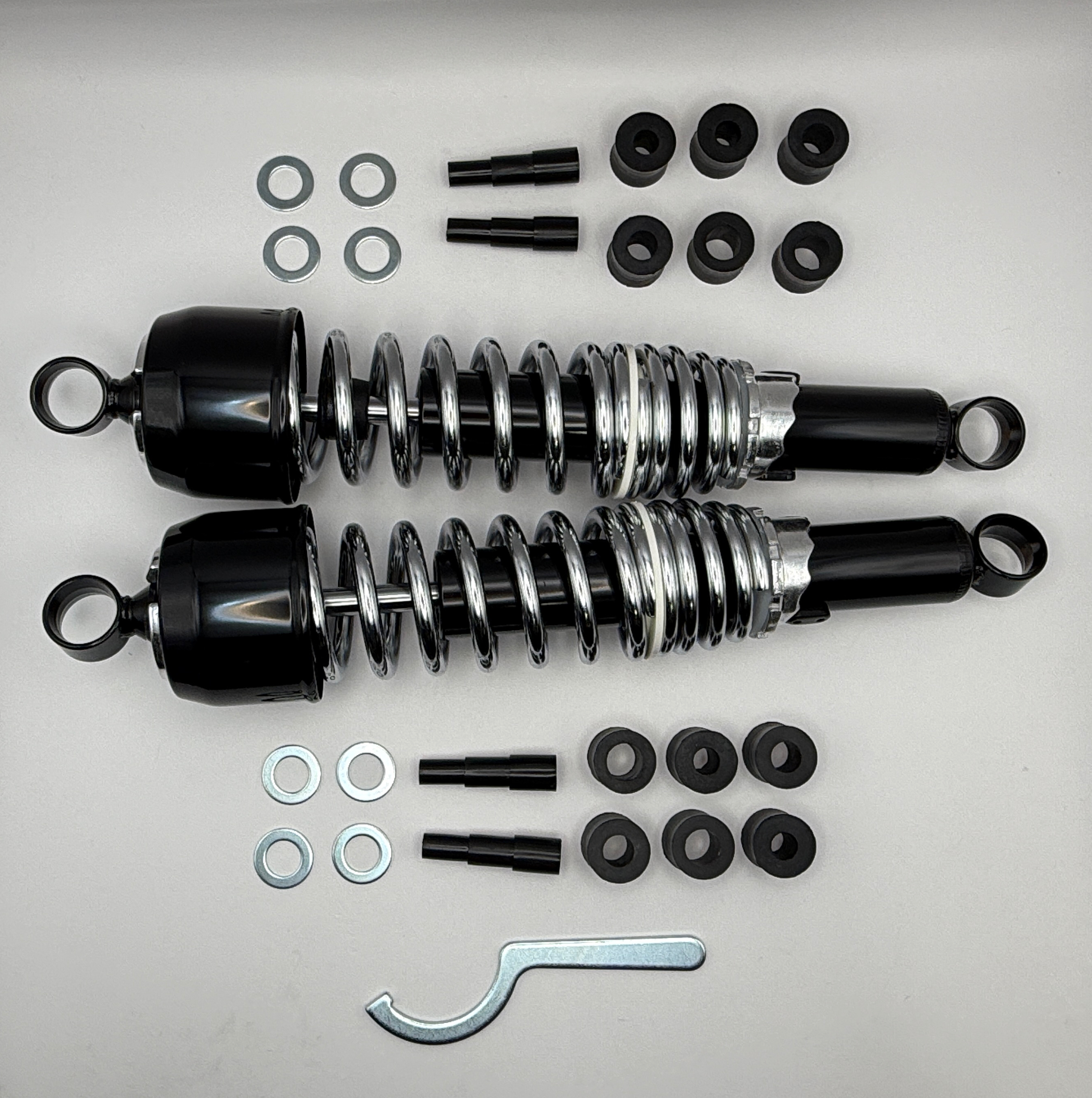 Hendler Shocks 350mm Pin+Pin (All Chrome)