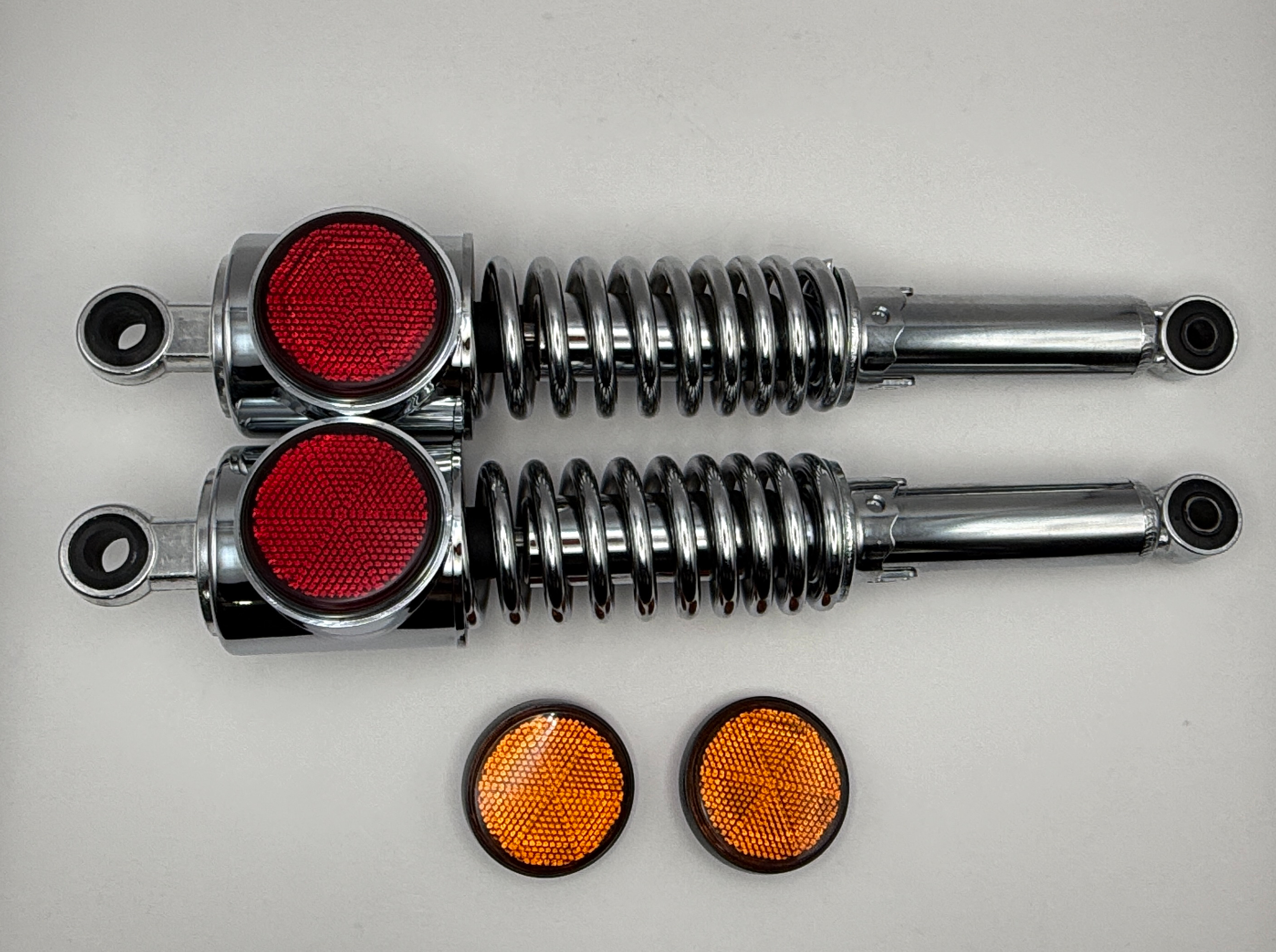 Hendler Shocks 365mm Pin+Pin Kawasaki Z1A, Z1B (All Chrome)