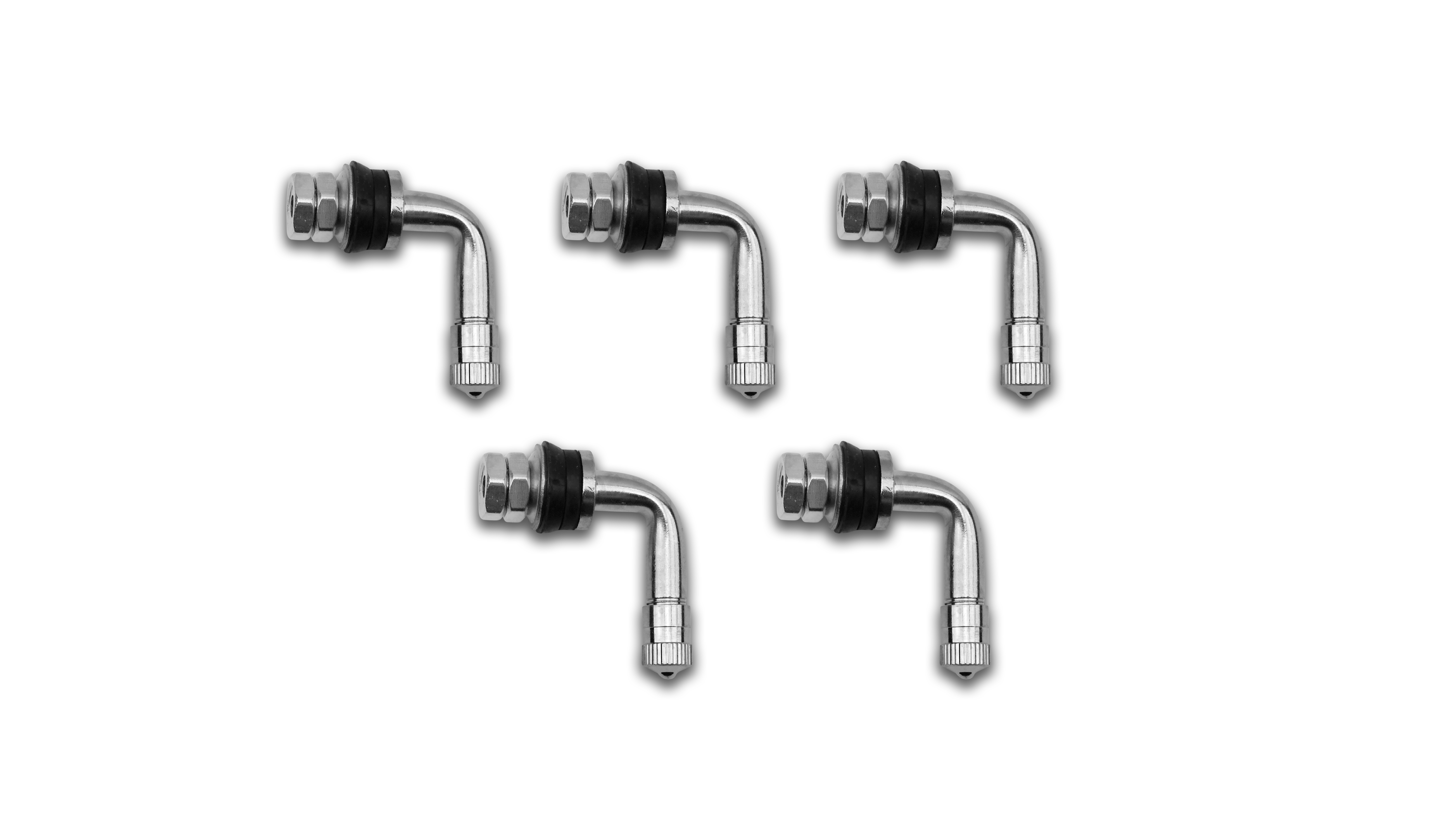 Hendler Tubeless Valve 8mm with 90' Bend with Locking Nuts Inside