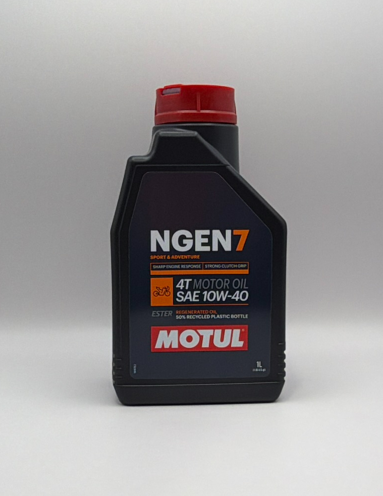 Motul NGEN 7 10w40 4T Next Generation High Performance Sustainable Ester Base Synthetic Blend (Upto 50% High Grade Regenerated Oils) API SP, JASO MA2 (2023) (12) (NLA When Out)