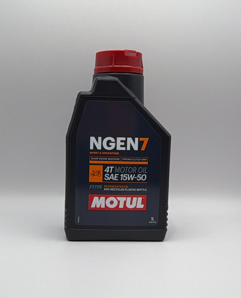Motul NGEN 7 15w50 4T Next Generation High Performance Sustainable Ester Base Synthetic Blend (Upto 50% High Grade Regenerated Oils) API SP, JASO MA2 (2023) (12) (NLA When Out)