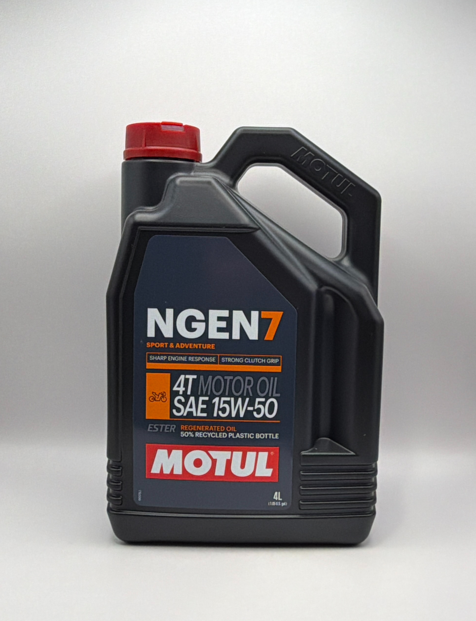 Motul NGEN 7 15w50 4T Next Generation High Performance Sustainable Ester Base Synthetic Blend (Upto 50% High Grade Regenerated Oils) API SP, JASO MA2 (2023) (4) (NLA When Out)