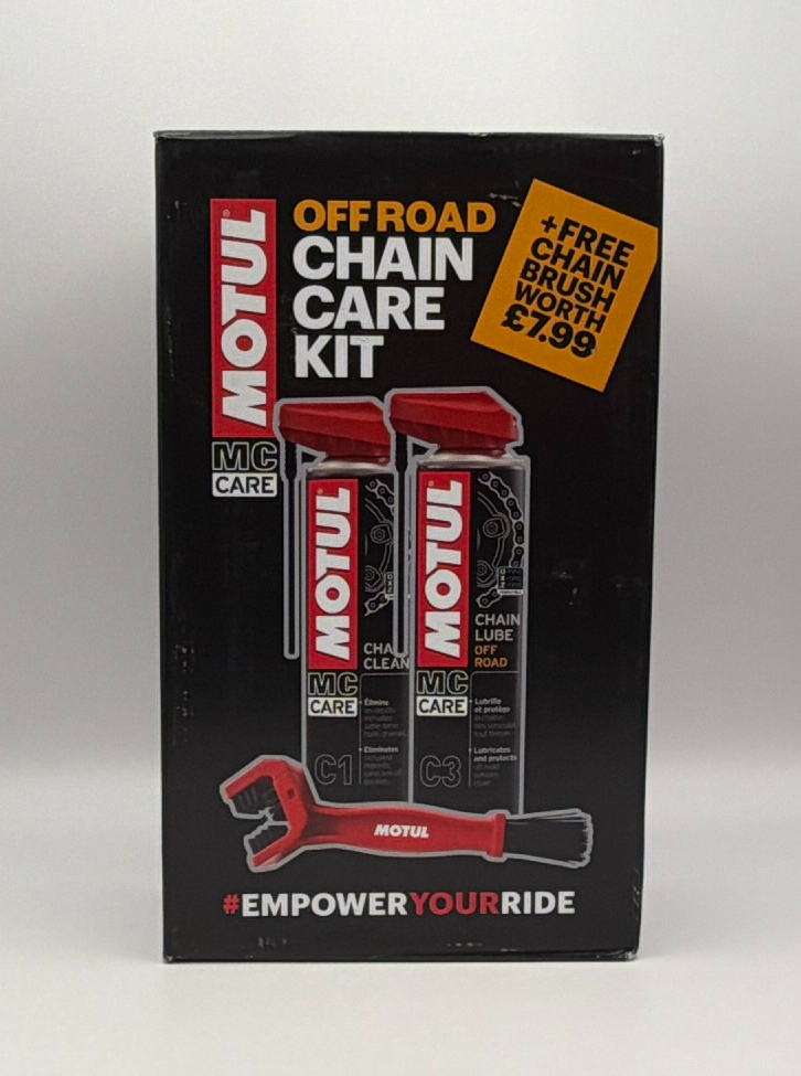 Motul Chain Care Pack Off Road (Includes C1 Cleaner, C3 Lube & Chain Brush)