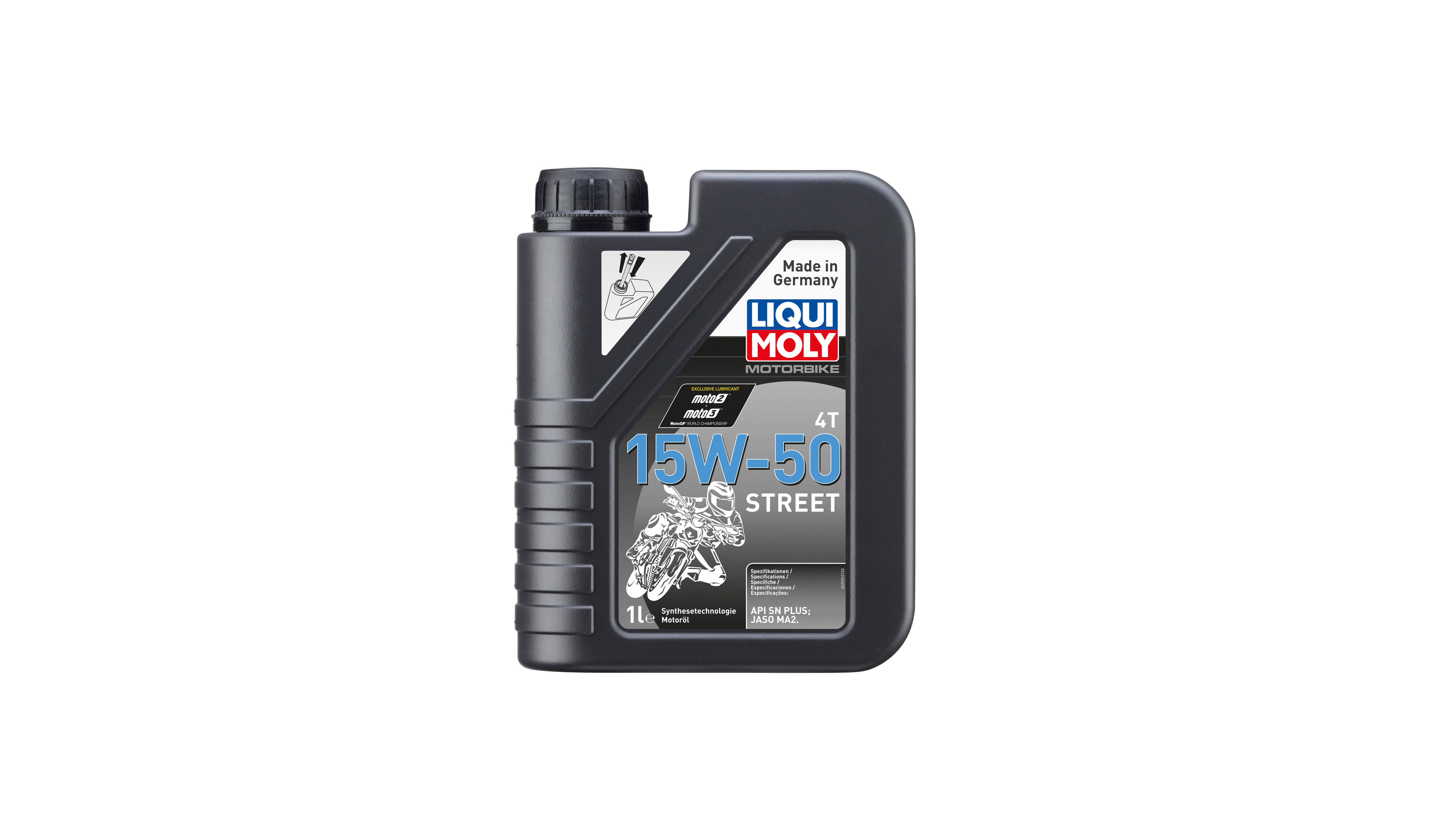 Liqui Moly 4T Motorbike 15w50 Street Synthetic Technology Oil (API SN Plus, JASO MA2) (6)