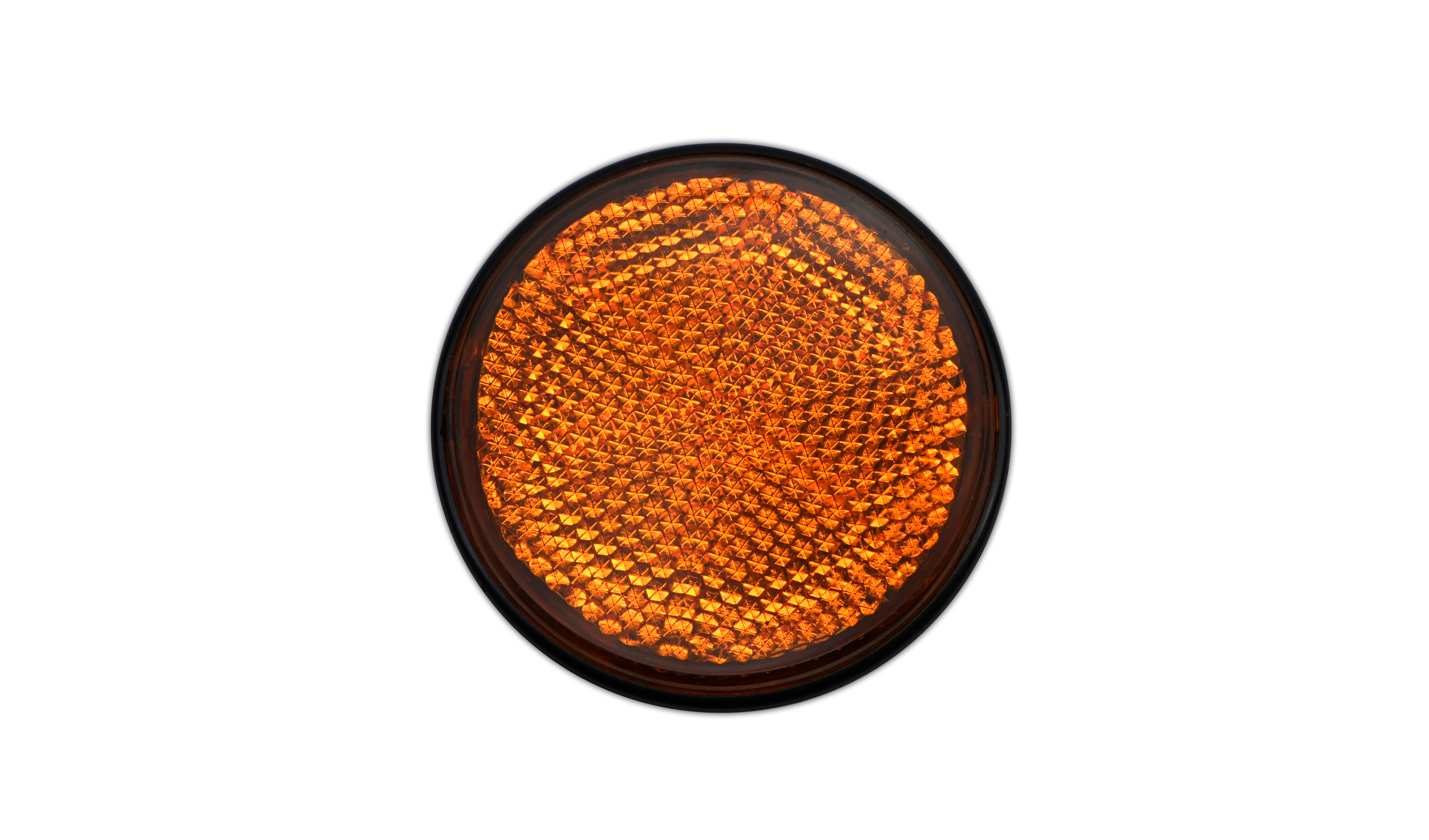 Hendler Reflector Orange Round Bolt-on Black Rim OD 60mm