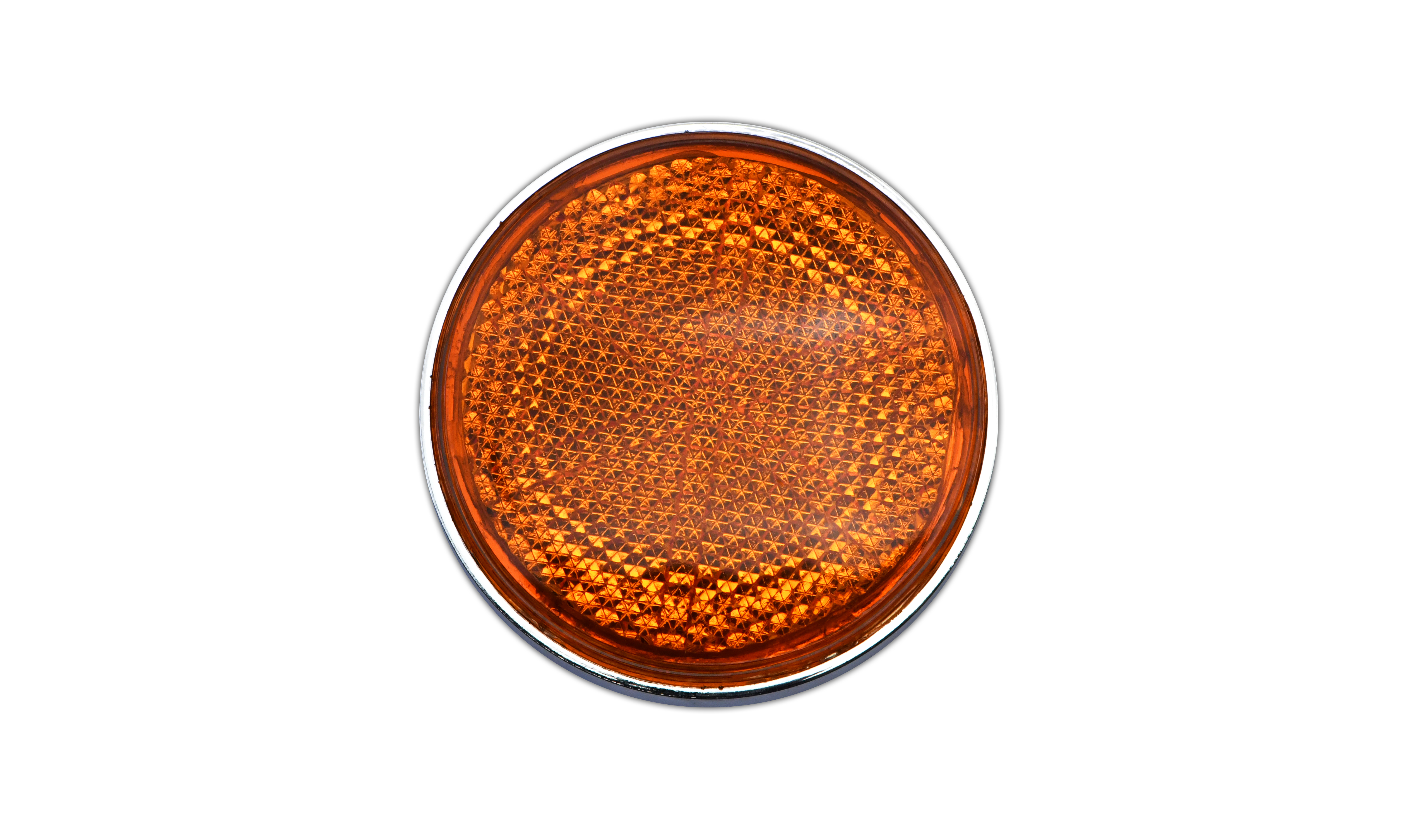 Hendler Reflector Orange Round Bolt-on Chrome Rim OD 60mm 5mm Bolt