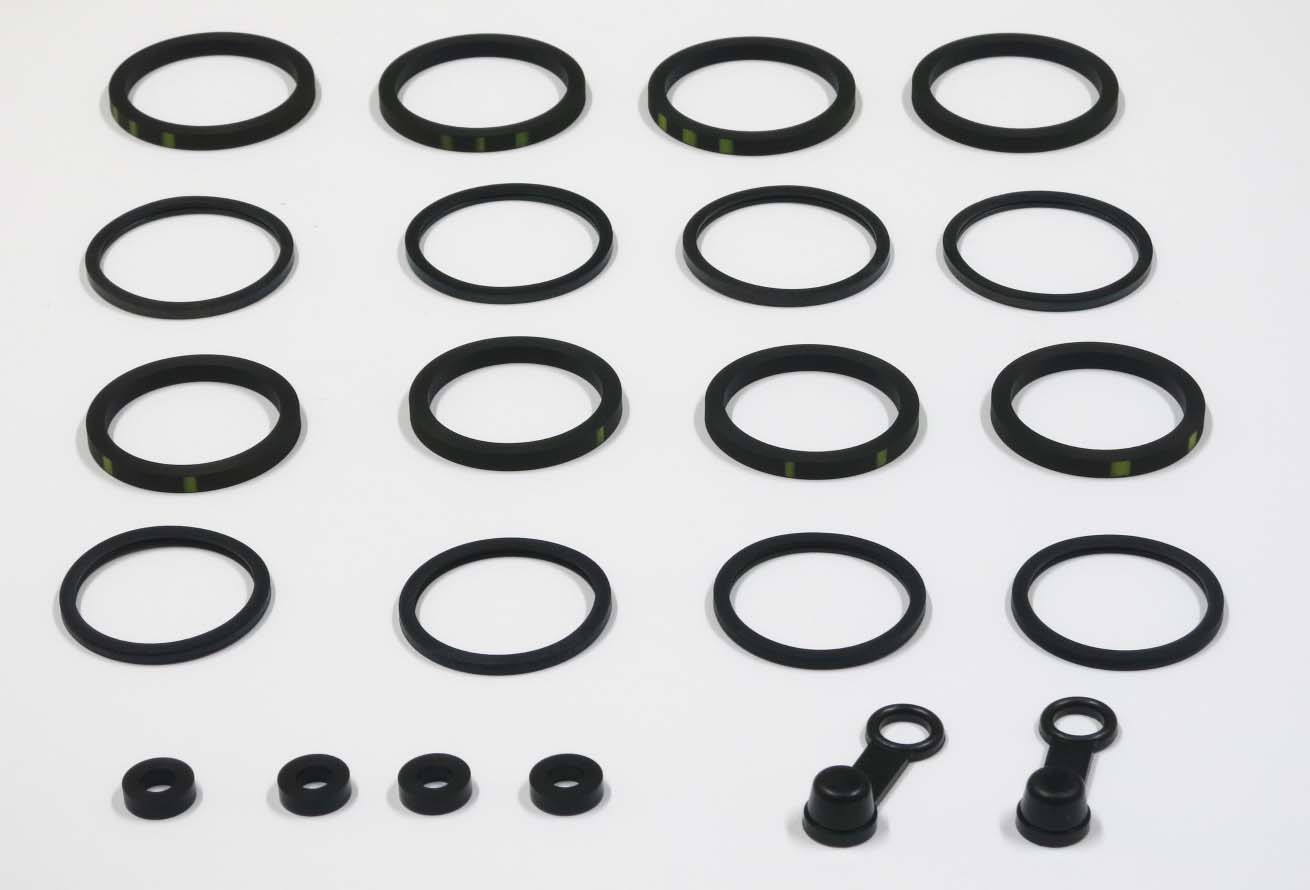 TourMax Brake Caliper Seal Rebuild Kit Front Honda RVF400R (NC35) 94, 96, RVF750R (RC45) 95-96, CB900F 02-07, CBR900RR 93-97, CB1000 95-96, VTR1000F 97-06, CB1300X 97-99