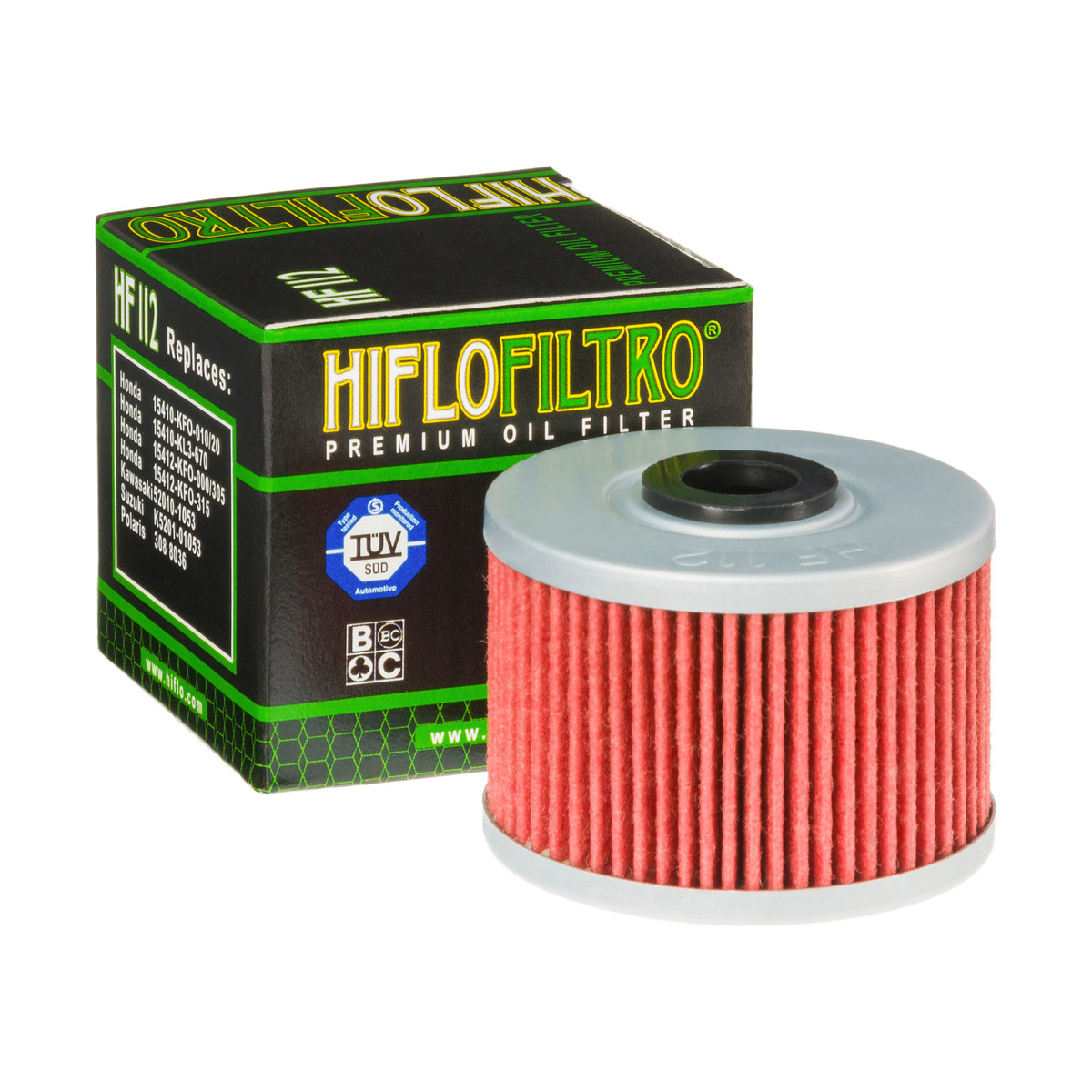 HiFlo Oil Filter Honda Four Stroke Singles 82-23 OE Ref.15410-KF0-010/020, 15410-KL3-670, 15410-KYJ-901, 15412-KF0-000/305/315, Kawasaki Four Stroke Singles 98-23 OE Ref. 52010-1053