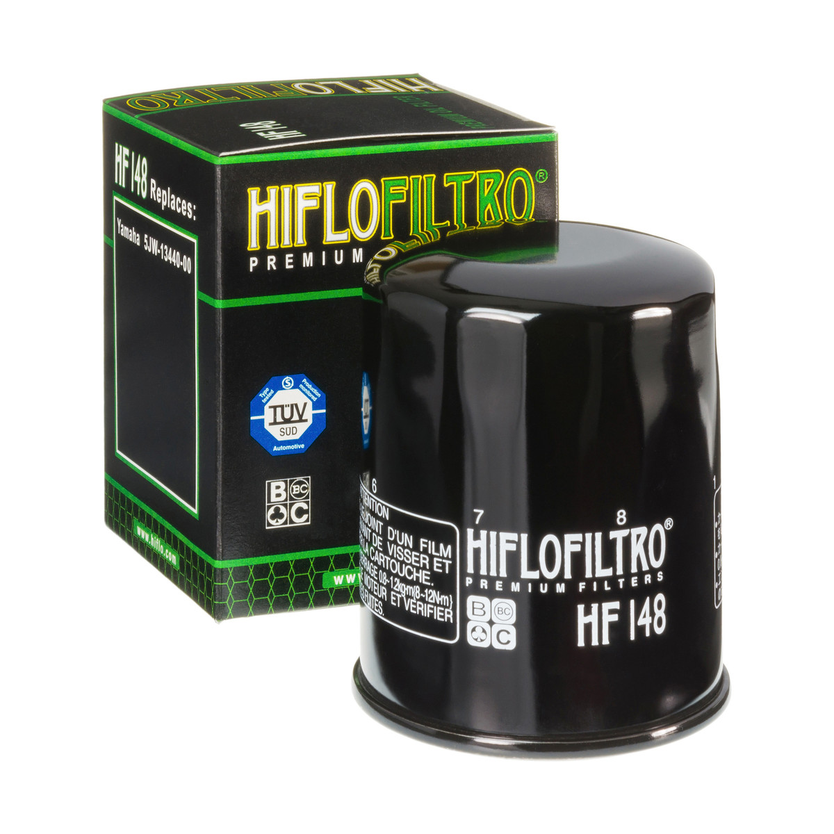 HiFlo Oil Filter Yamaha FJR1300 01-10 OE Ref.5JW-13440-00, Honda Marine 75hp throught to 225hp OE Ref.15400-PLM-A01PE, 15400-PLM-A02