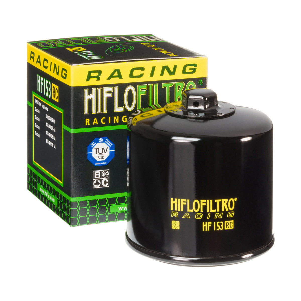 HiFlo Oil Filter - Featuring high performance tri-fibre filtration media for optimum filtration, high capacity, and improved oil flow version HF153 with nut