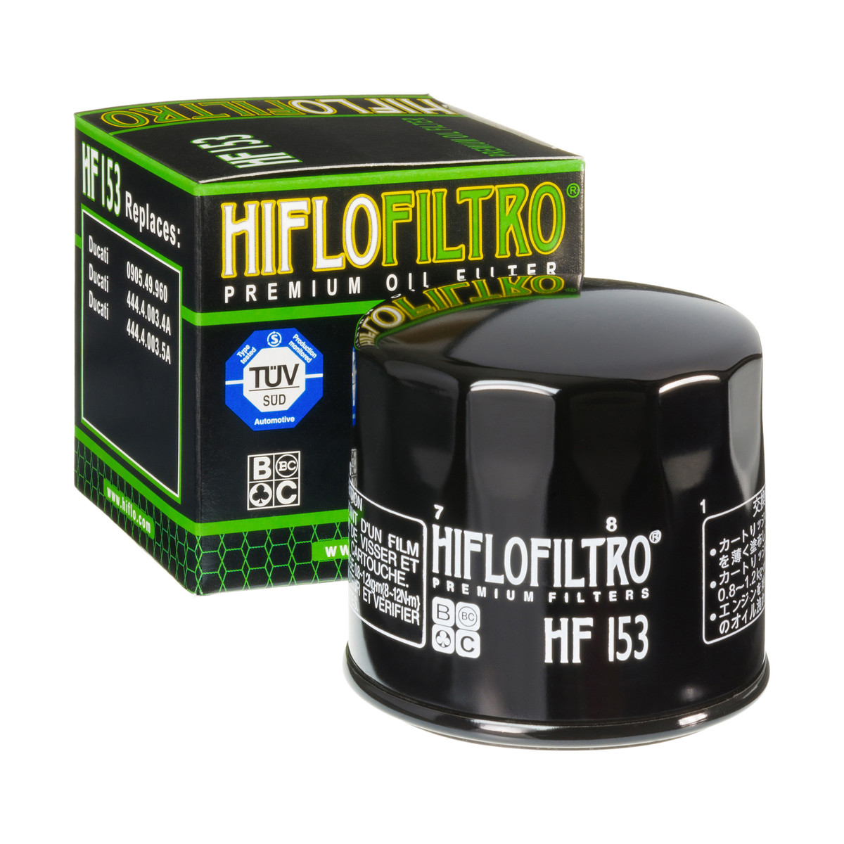 HiFlo Oil Filter Ducati 400, 620, 695, 696, 750, 795, 796, 797, 821, 900, 916, 937, 996, 1000, 1100 Monster OE Ref.09 054 99 60, 444.4.003.4A/5A/8A, 444.4.017.1A