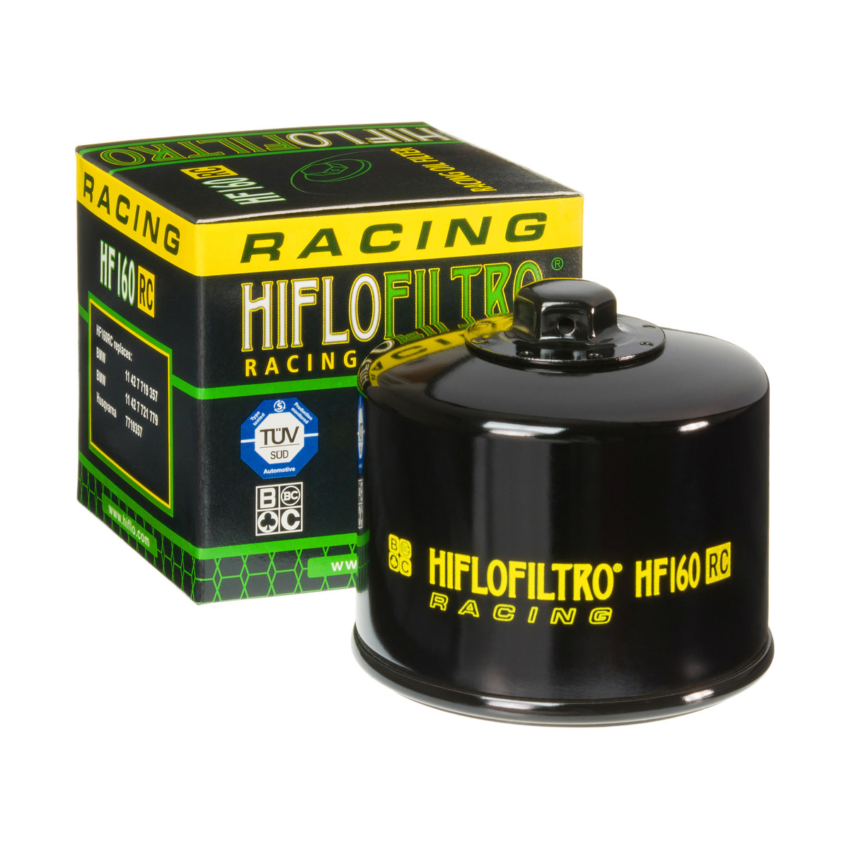 HiFlo Oil Filter - Featuring high performance tri-fibre filtration media for optimum filtration, high capacity, and improved oil flow version HF160 with nut
