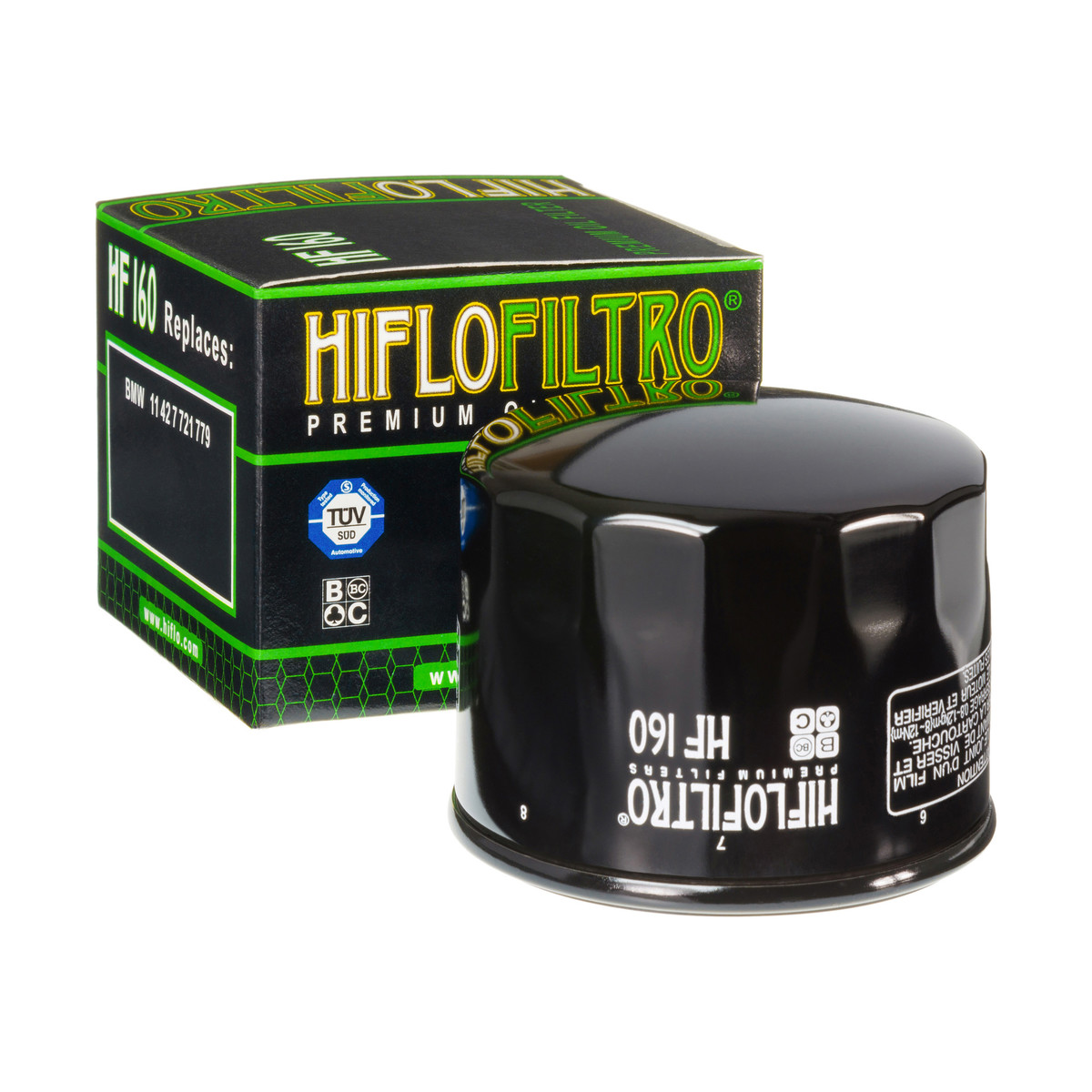 HiFlo Oil Filter BMW F650/700/750/800/850/GS 08-22, S1000R 13-22, S1000RR 10-22 R1200/1250 13-22 OE Ref.11 42 7 719 357, 11 42 7 721 779,