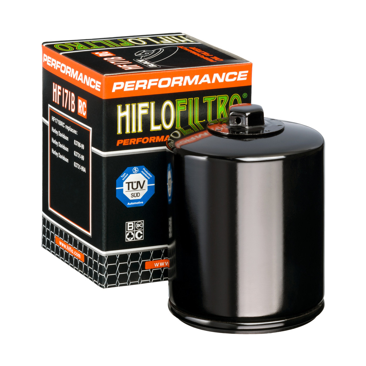 HiFlo Oil Filter - Featuring high performance tri-fibre filtration media for optimum filtration, high capacity, and improved oil flow version HF171B with nut
