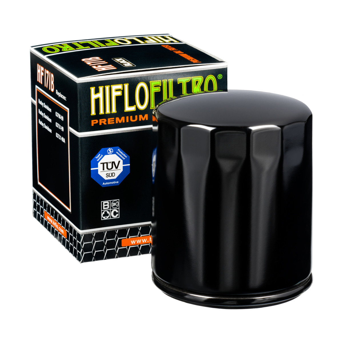 HiFlo Oil Filter Harley Davidson FLHT Electra Glide/Ultra Classic/Tri Glide 00-22 OE Ref.62700296, 63731-99, 63731-99A, 63798-99 - Black Oil Filter