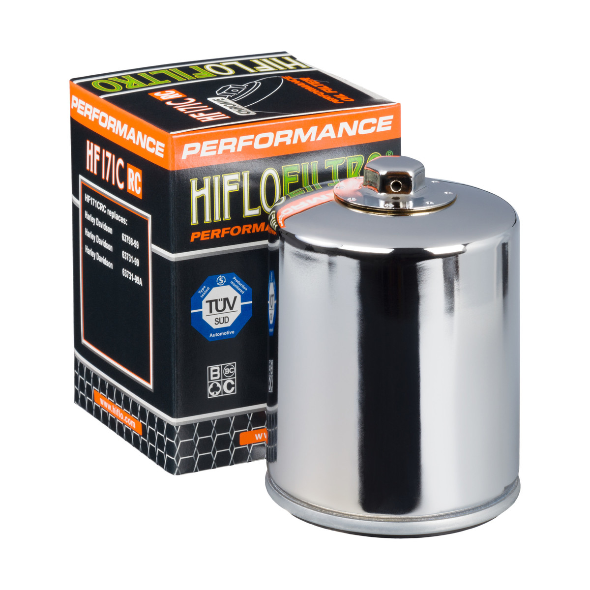 HiFlo Oil Filter - Featuring high performance tri-fibre filtration media for optimum filtration, high capacity, and improved oil flow version HF171C with nut