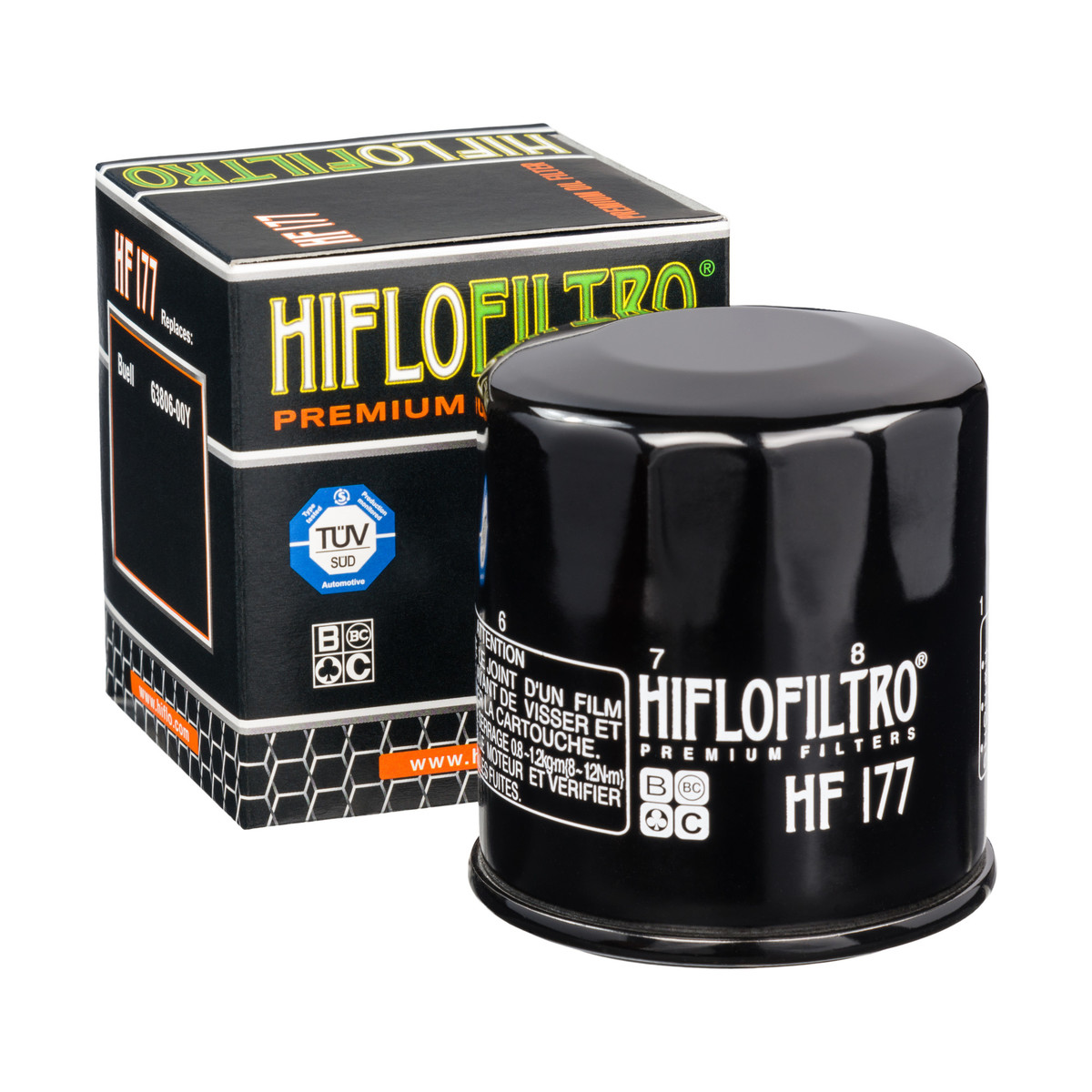 HiFlo Oil Filter Buell 500 Blast 02-09, 900 Lighting 03-10, 1200 Firebolt 04-10, 1200 Lightning 04-10 OE Ref.63806-00Y