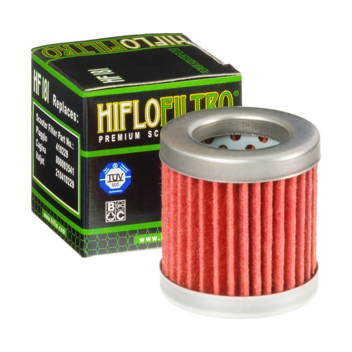 HiFlo Oil Filter Aprilia 125 Habana 99-02, Piaggio 125 Liberty 97-00, 125 Sfera FL 4T 95-97 OE Ref.410229, Italjet 125 Torpedo 98-99 OE Ref.210410229