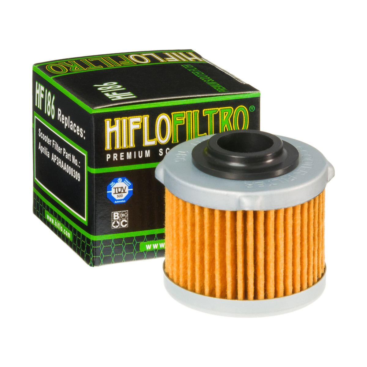 HiFlo Oil Filter Aprilia 125 Scarabeo 07-15, 200 Scaeabeo 07-15 OE Ref.AP3HAA000309
