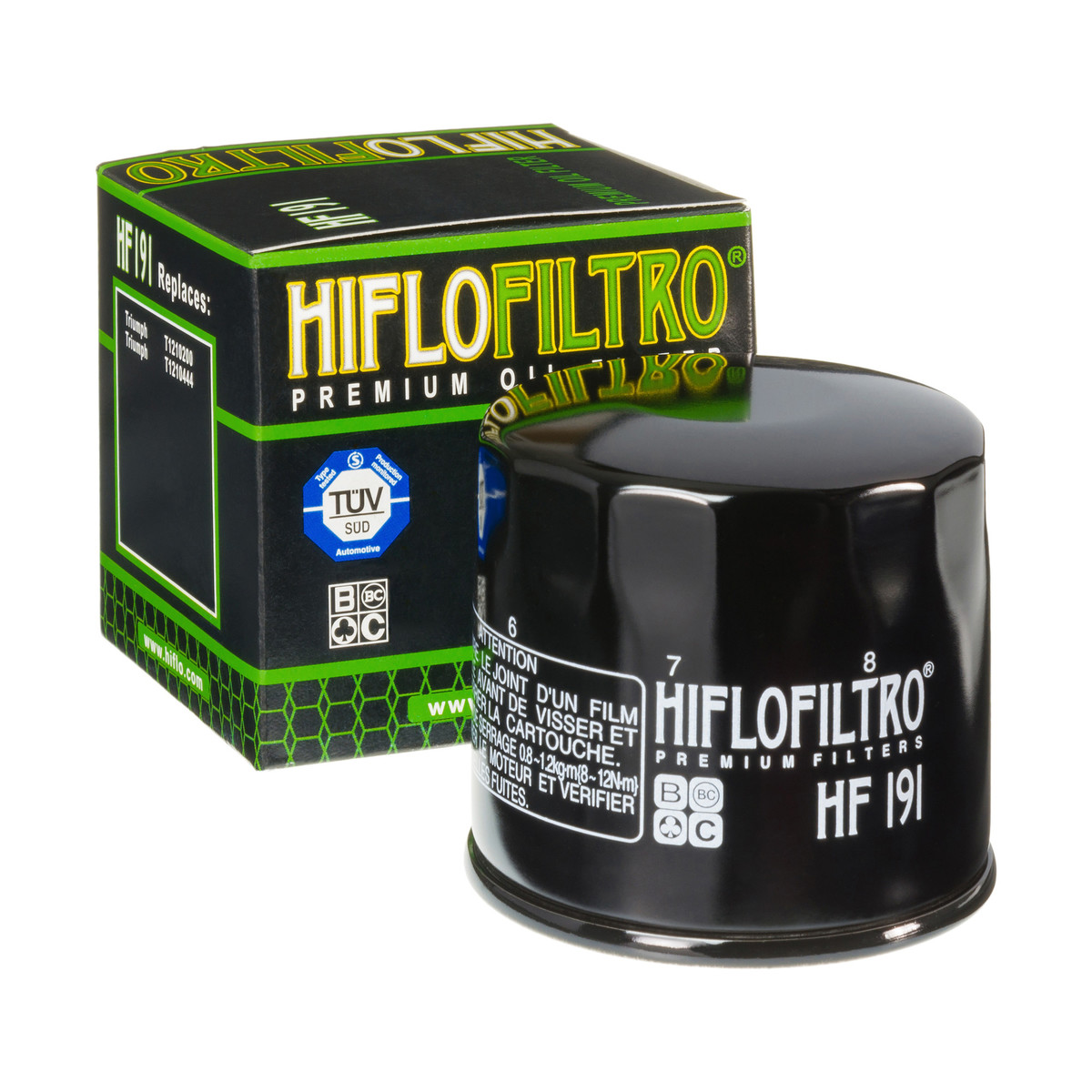 HiFlo Oil Filter Triumph 600 Daytona/Speed Four 03-04, 800 Bonneville 01-04, T509/955i Speed Triple 97-04, 955 Sprint 01-04 OE Ref.T1210200