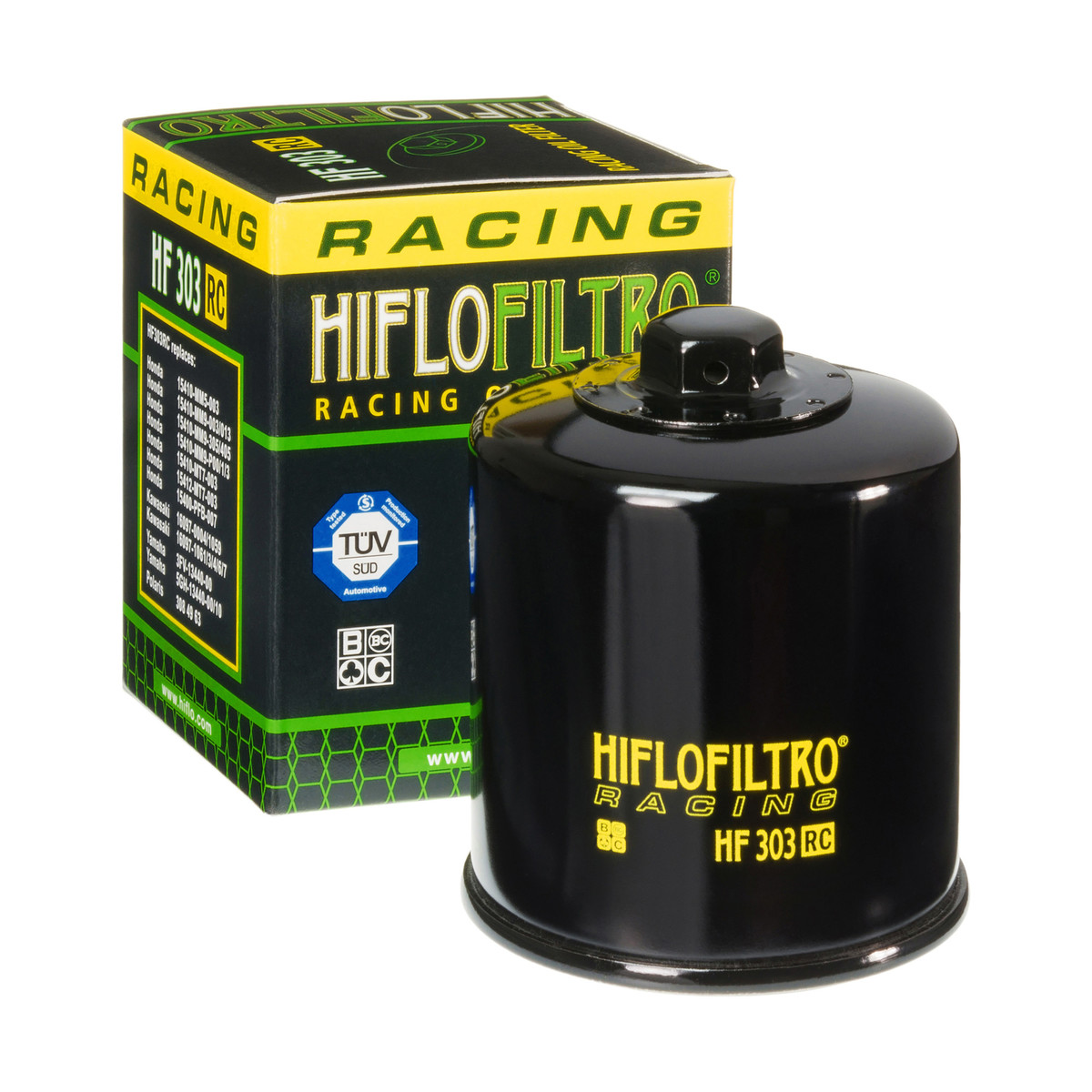 HiFlo Oil Filter - Featuring high performance tri-fibre filtration media for optimum filtration, high capacity, and improved oil flow version HF303 & HF303C with nut