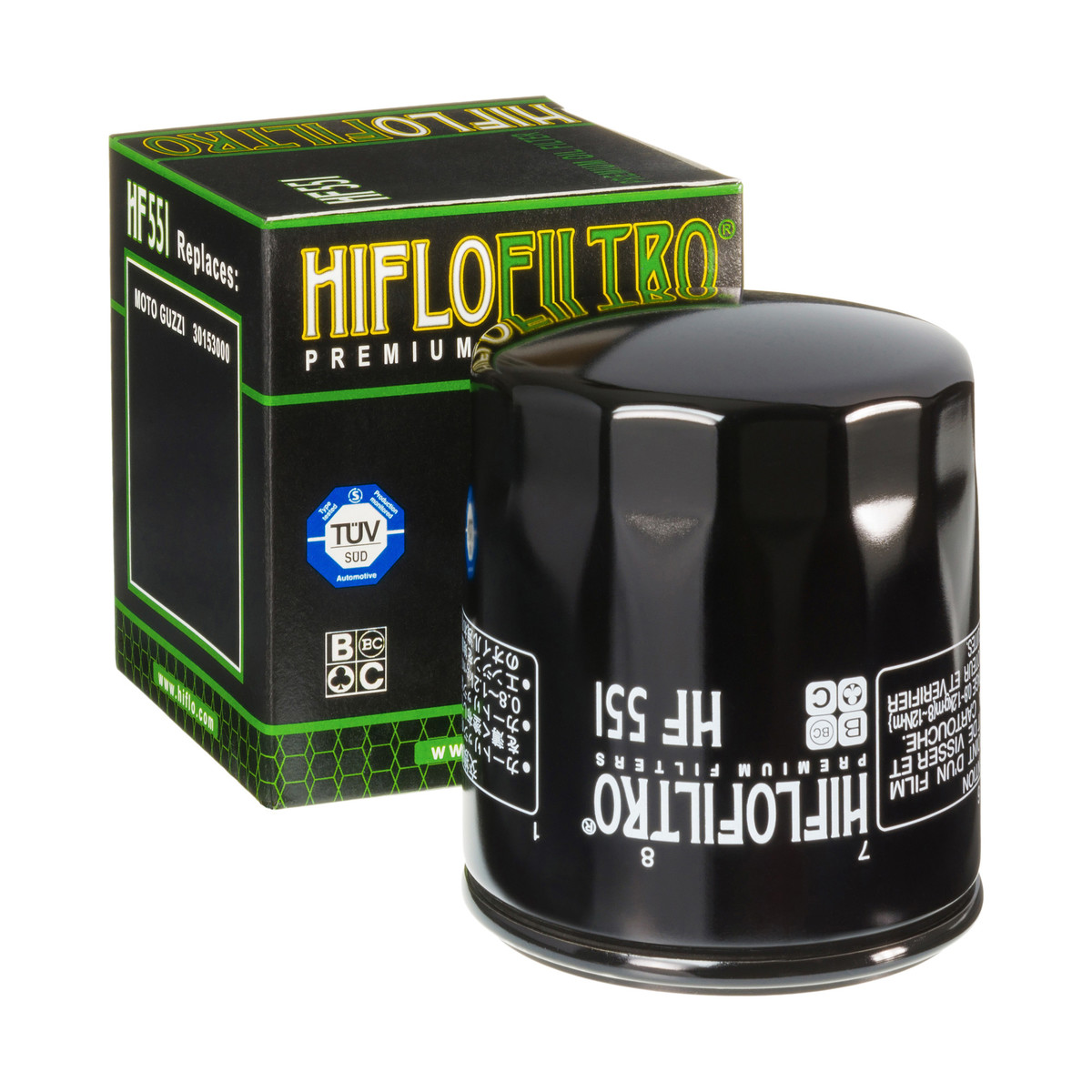 HiFlo Oil Filter Moto Guzzi 850 Breva/Griso/Norge 06-11, 1100 California 94-13, 1100 V1 98-05, 1200 Sport 06-13 OE Ref.30153000
