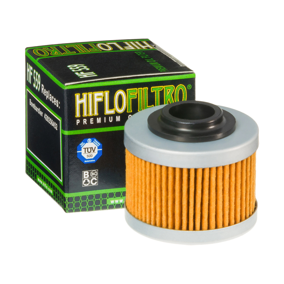 HiFlo Oil Filter Bombardier 200 Rally 03-07, Can Am 990 GS Spyder, RS Spyder, RT Spyder 08-12 OE Ref.420256452