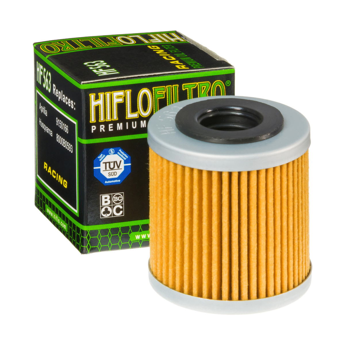 HiFlo Oil Filter Aprilia 125 RS4 11-18, 125 RX 4T 18-20, 125 SX 4T 19-20, 450 RXV 06-15, 450 SXV 06-15, 550 RXV 06-14, 550 SXV 06-14 OE Ref.874081, 9150166, 8000B0593