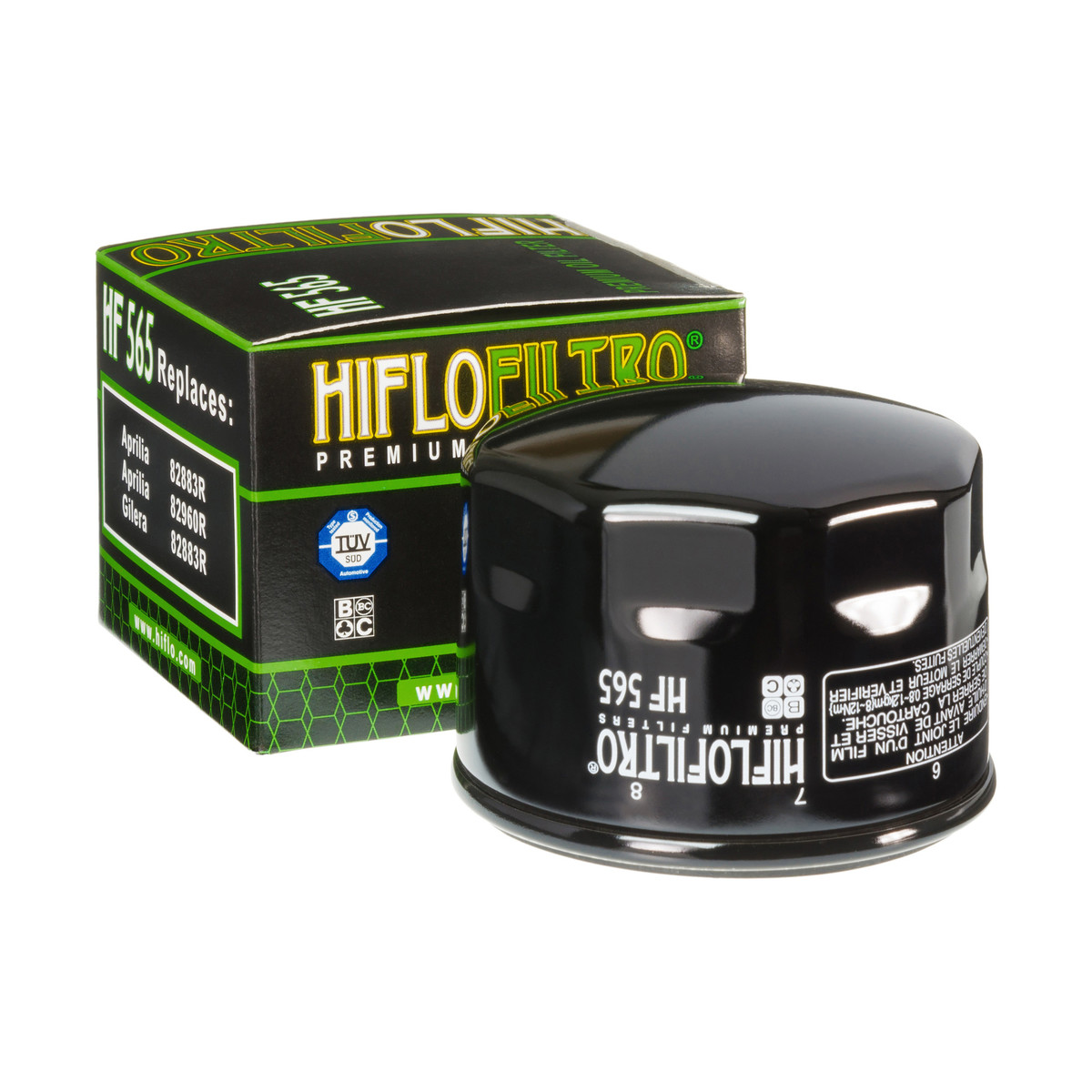 HiFlo Oil Filter Aprilia SL750 Shiver 07-16, 850 Mana 07-16, 1200 Dorsoduro 11-16 OE Ref.82883R, 82960R, Gilera 800 GP 08-14 OE Ref.82883R