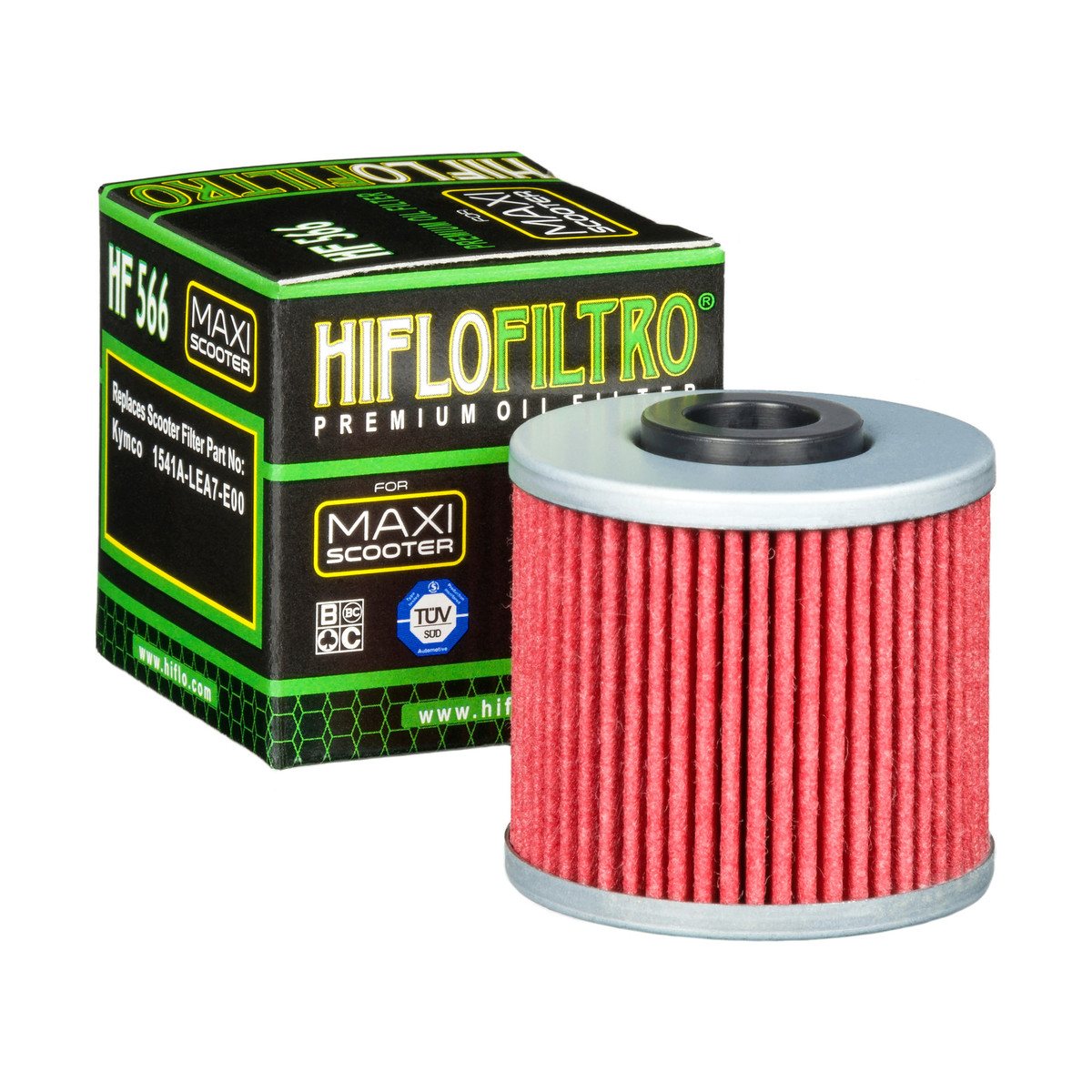 HiFlo Oil Filter Kawasaki J125 16-20, J300 14-20 OE Ref.52010-Y001, Kymco 125 Downtown 09-19, 125i X-Town 17-21, 300i Downtown 09-16 OE Ref.1541A-LEA7-E00