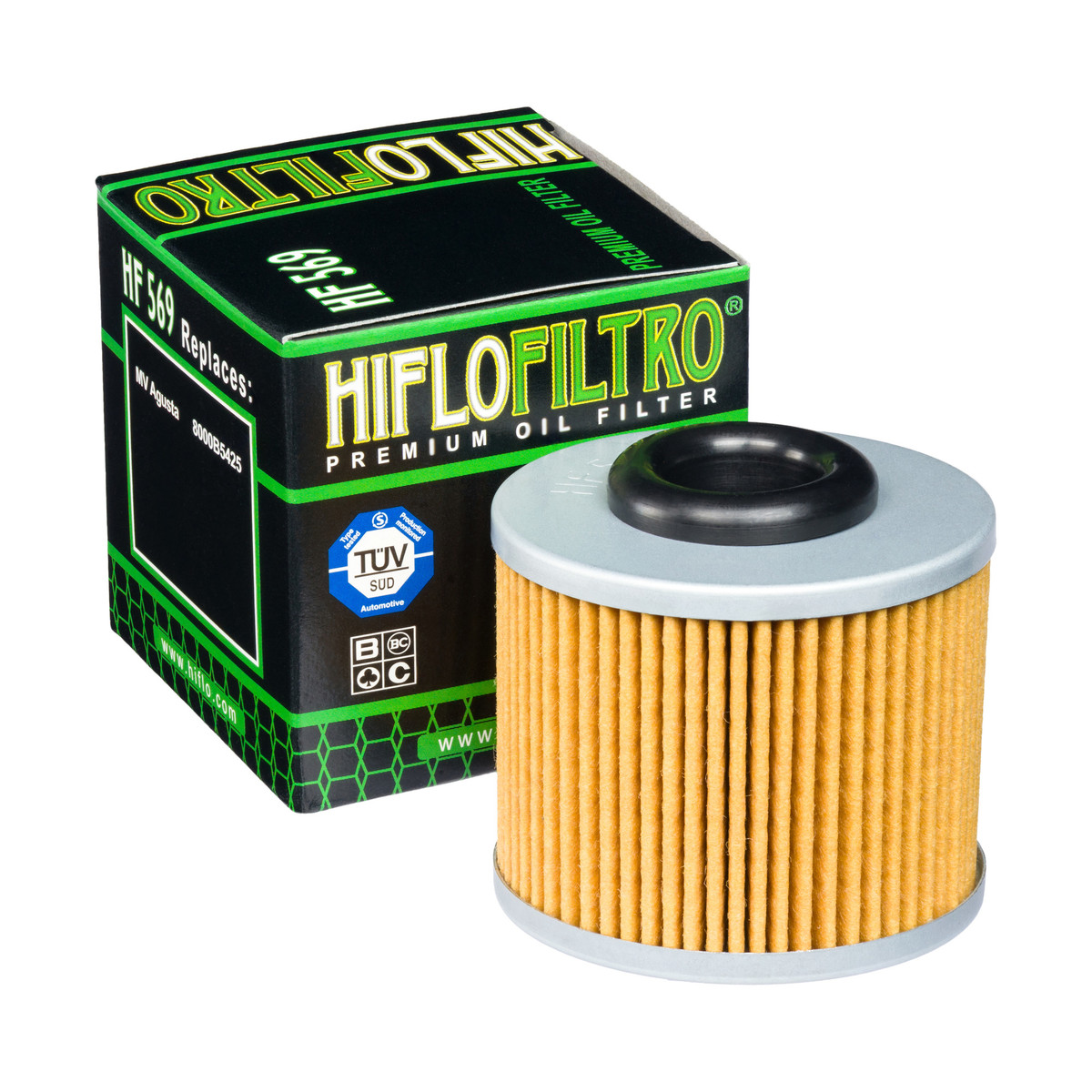 HiFlo Oil Filter MV Agusta F3 675 11-16, Brutale 675/800 12-17, F3 800 13-16, Turismo Veloce 800 14-17 OE Ref.8000B5425