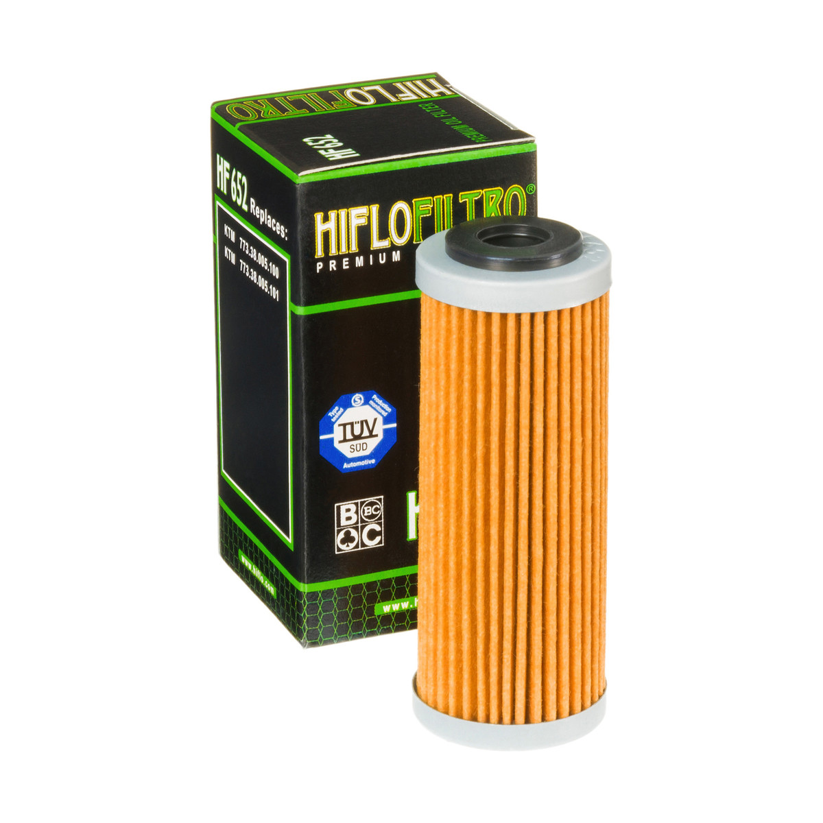HiFlo Oil Filter KTM 250/350 EXC-F 13-25, 250/350 SX-F 13-25, 450 SX-F 07-25, 450 XC-F 16-25, 500 EXC-F 17-24 OE Ref.773.38.005.100, 773.38.005.101