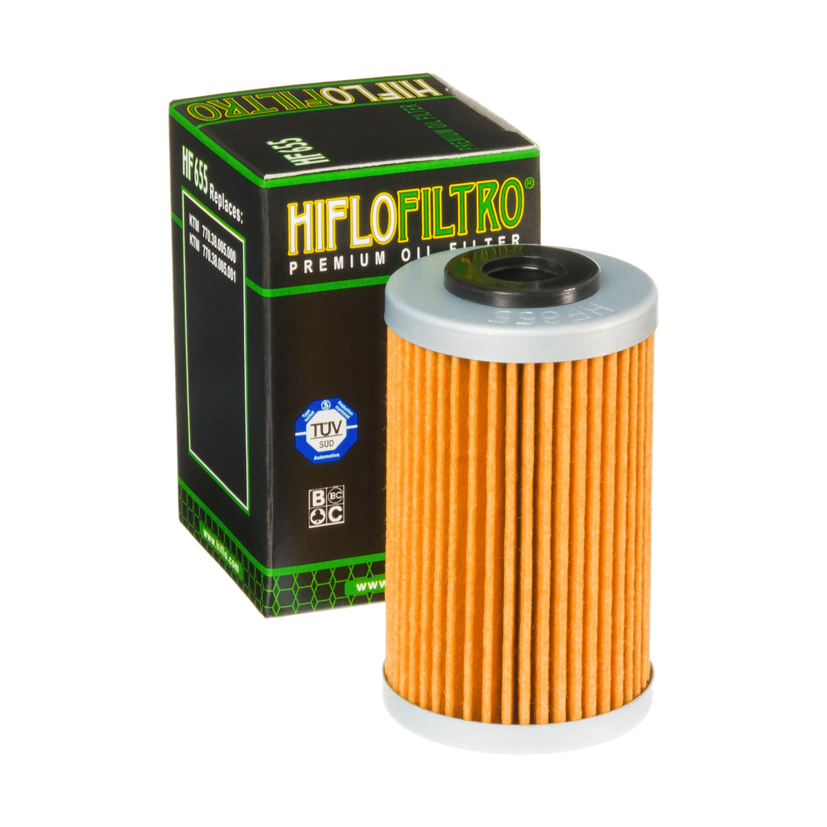 HiFlo Oil Filter KTM 250 EXC-F 07-12, 250 SX-F 05-12, 250 XC-F 07-12, 450 SMR 13-14, 450 SX-F 13-15, 450 XC-F 13-15 OE Ref.770.38.005.000, 770.38.005.001, 770.38.005.044