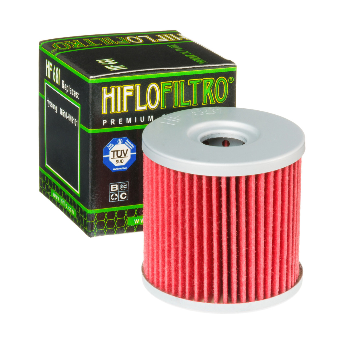 HiFlo Oil Filter Hyosung GT650 Comet 05-15, GT650 Naked 04-08, GV650 Aquila 05-15, GV700 10-11 OE Ref.16510HN9101HAS