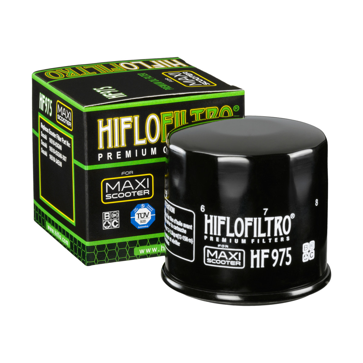 HiFlo Oil Filter Suzuki AN650 Burgman 02-18 OE Ref.16510-03G00, 16510-03G00-X07, 16510-03G00-X07, 16510-34E00 - Premium Scooter Filter (HF138)