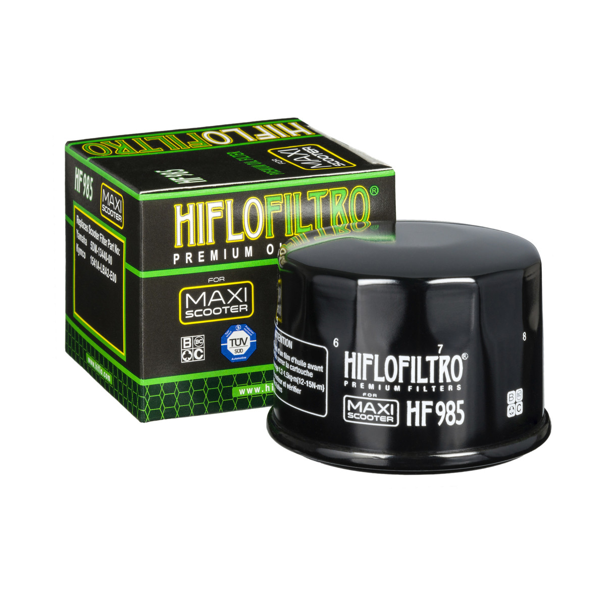 HiFlo Oil Filter Yamaha XP500 T-Max 01-11, XP530 T-Max 12-13 OE Ref.5DM-13440-00 - Premium Scooter Filter (HF147)