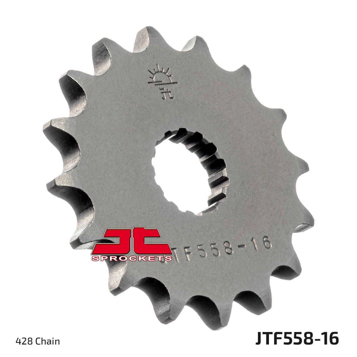 JT Front Sprocket Kawasaki BX125 Ninja 19-23, Z125 19-23, Yamaha DT125R 90-06 (558-16)