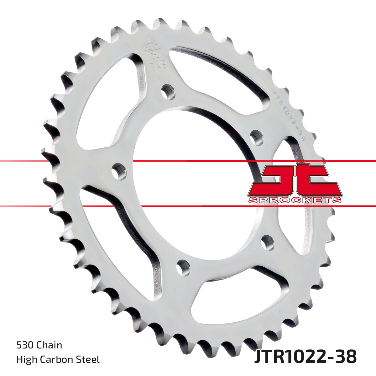 JT Rear Sprocket Ducati 500/600 SL Pantah Sports 80-84, 750 F1-1, F1-2 85-87 (1022-38)