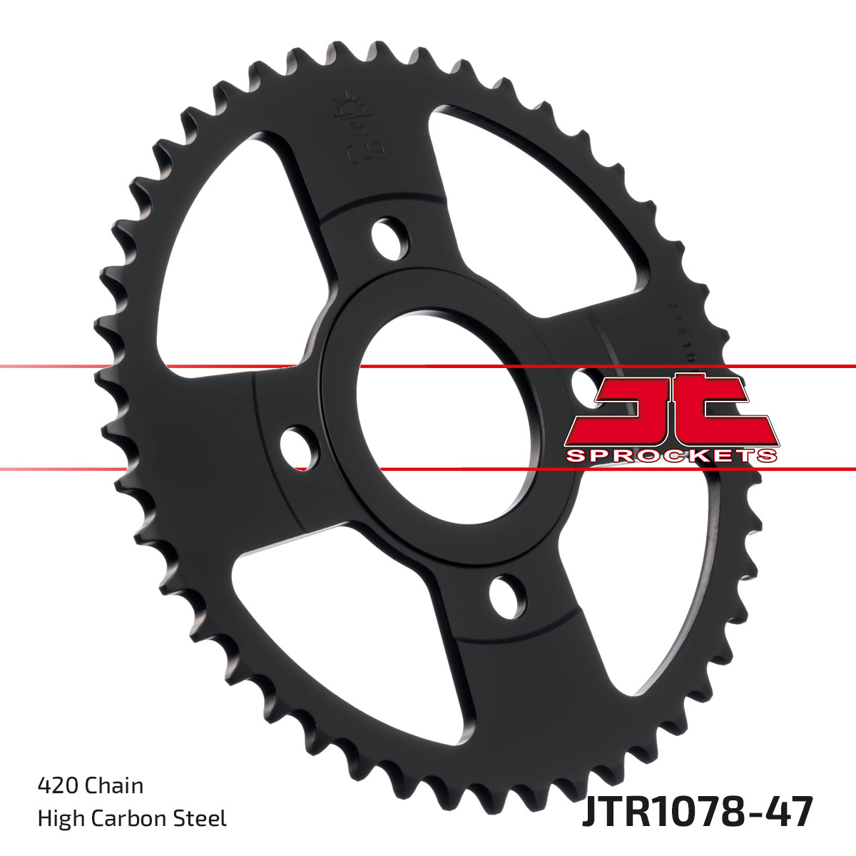 JT Rear Sprocket MBK X-Power 00-06, Yamaha TZR50RR 97-06, TZR50 X-Power 96-06 (1078-47)