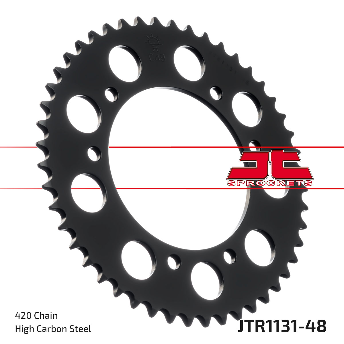 JT Rear Sprocket Malaguti 50 XTM 03, MBK 50 X-Limit SM 03-06, Yamaha DT50SM 03-06 (1131-48)