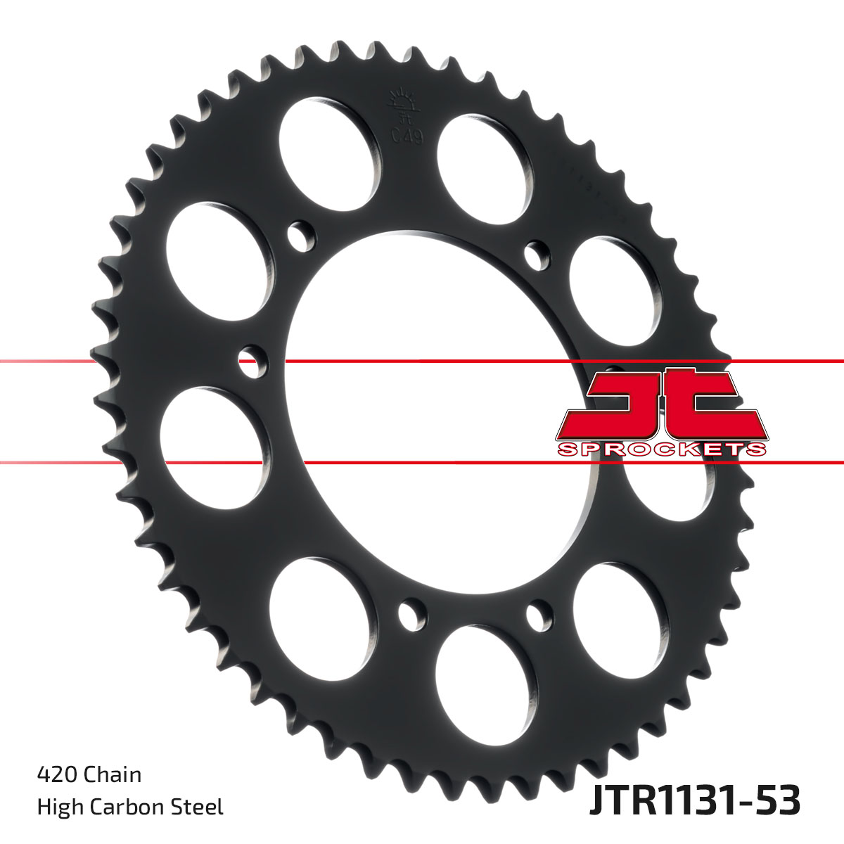 JT Rear Sprocket Aprilia 50 RX 16-17, 50 SX 06-11, Derbi 50 Senda R/SM models 00-17 (1131-53)