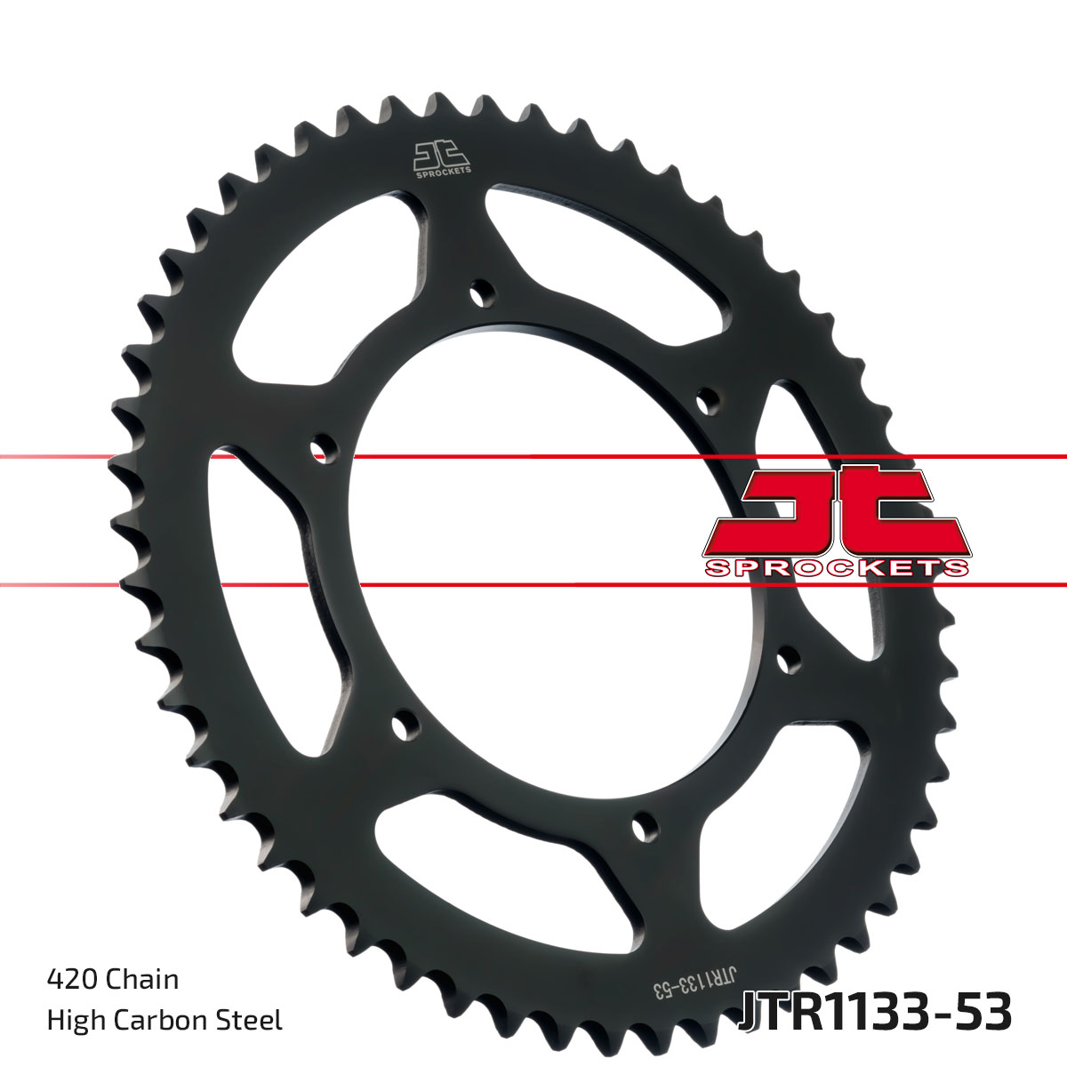 JT Rear Sprocket Aprilia 50 RS 06-13, 50 SX 12-16, Derbi 50 GPR 04-13,50 Senda SM 06-17 (1133-53)