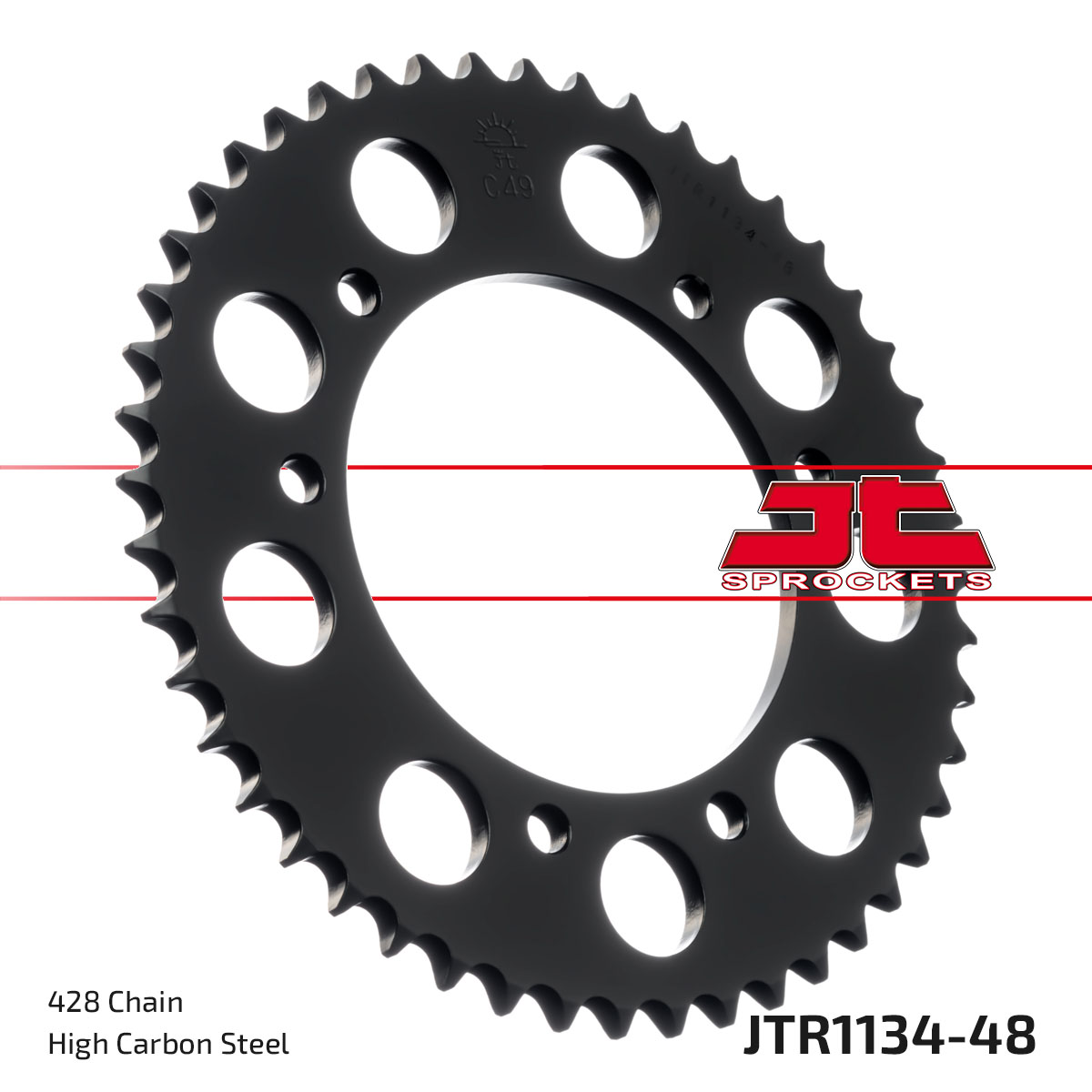 JT Rear Sprocket Rieju 125 RS3 10-15, Yamaha XT125X 05-11, Derbi 125 Baja SM 06-08 (1134-48)